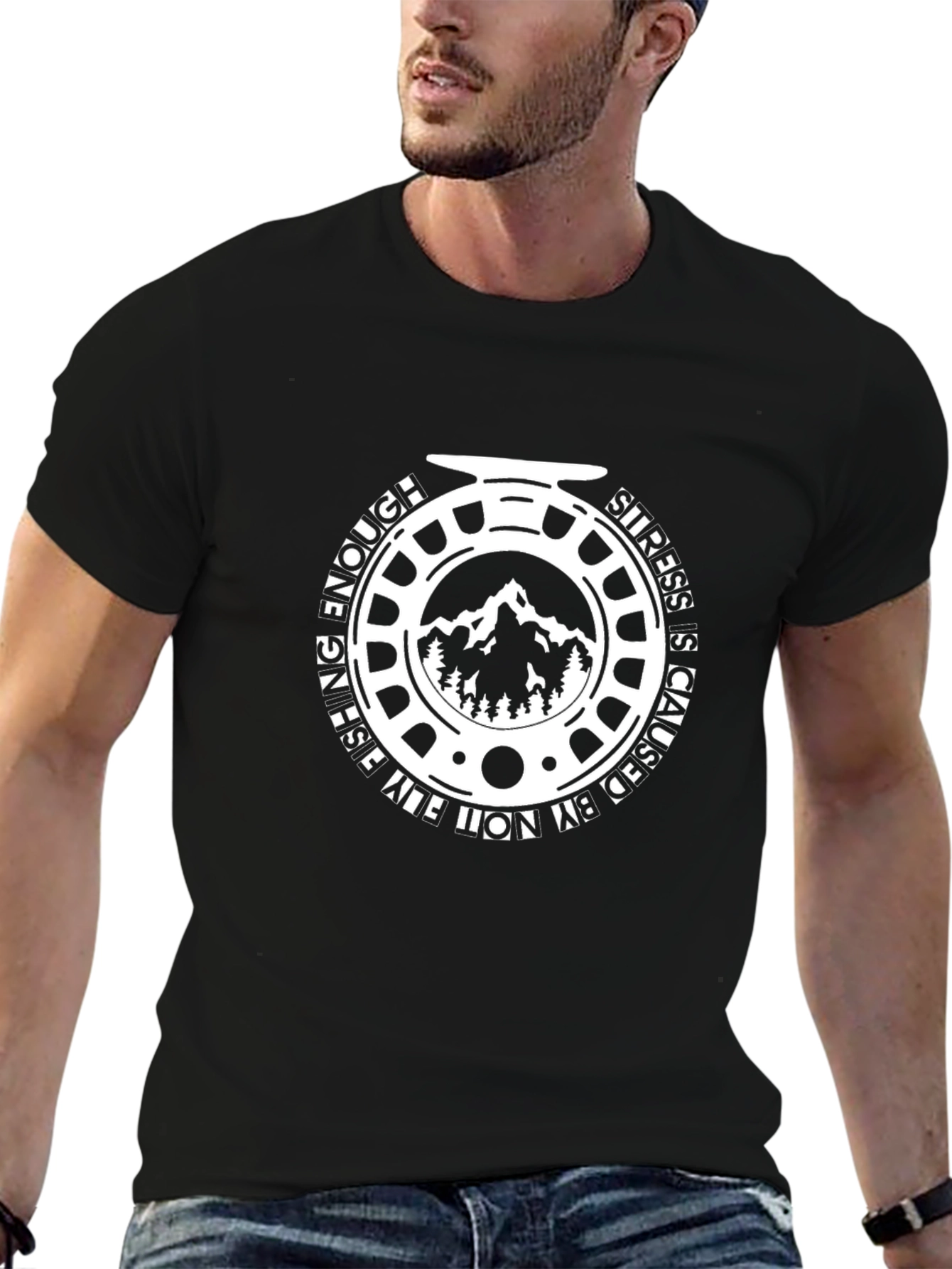 Fly Fishing Reel T-Shirt - No Stress