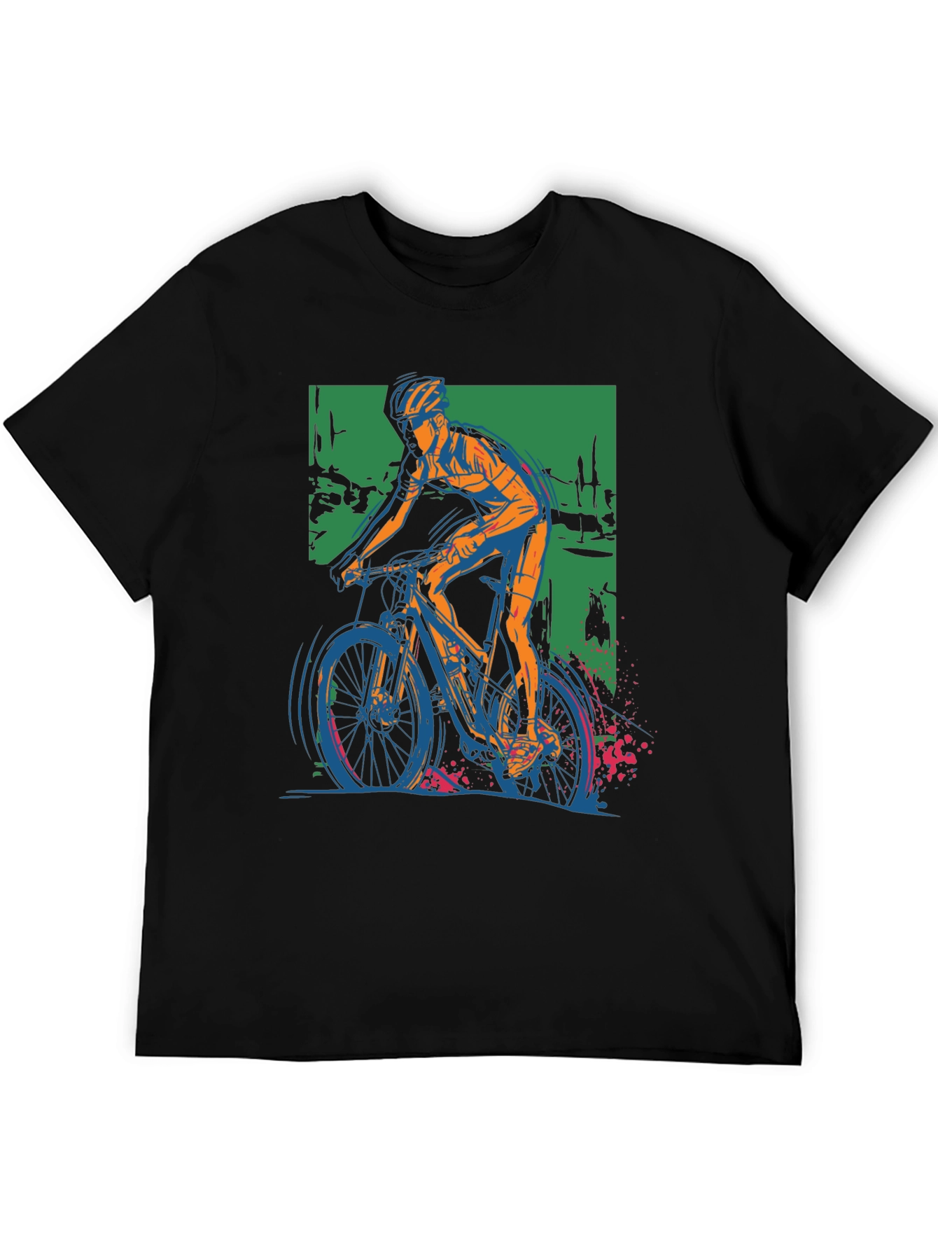 Mountain Biker Graphic Tee - Cool Cycling Design