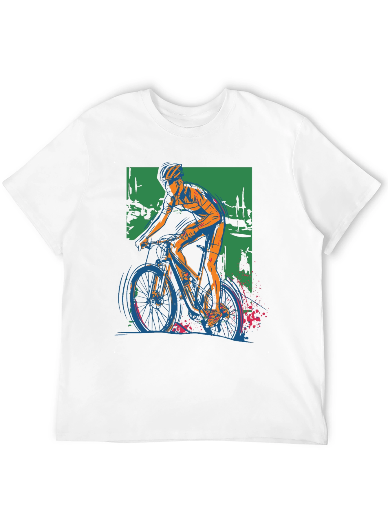 Mountain Biker Graphic Tee - Cool Cycling Design