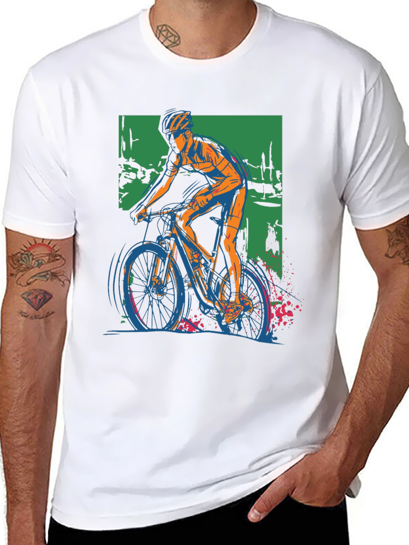 Mountain Biker Graphic Tee - Cool Cycling Design