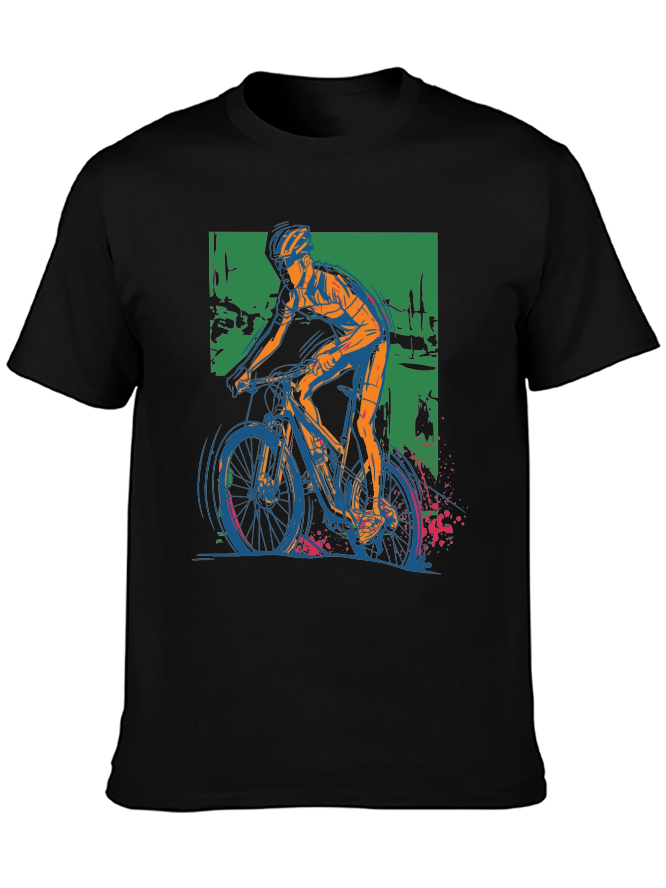 Mountain Biker Graphic Tee - Cool Cycling Design