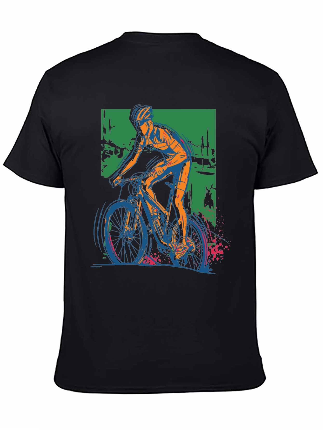 Mountain Biker Graphic Tee - Cool Cycling Design
