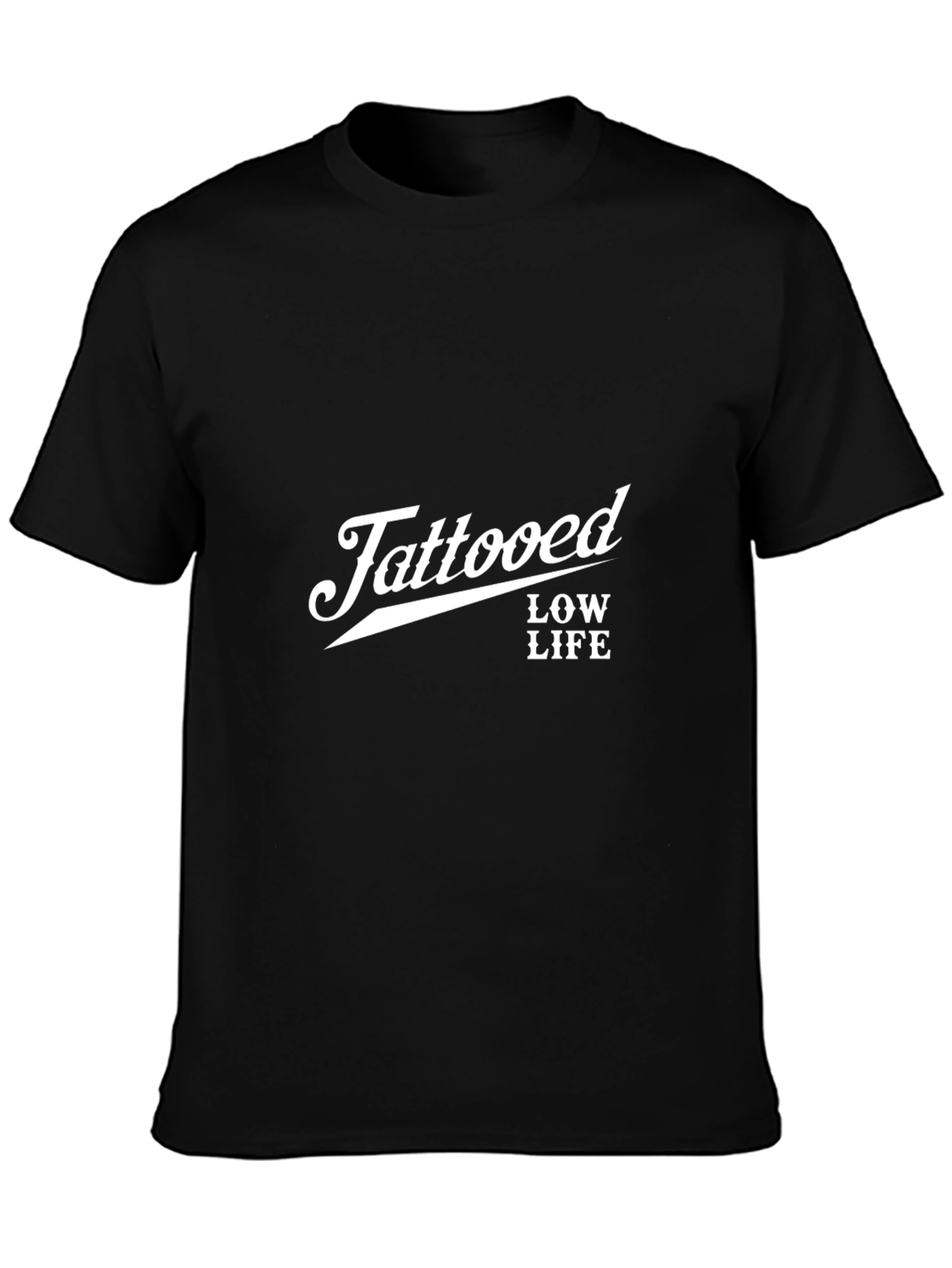 Tattooed Low Life Black Graphic T-Shirt