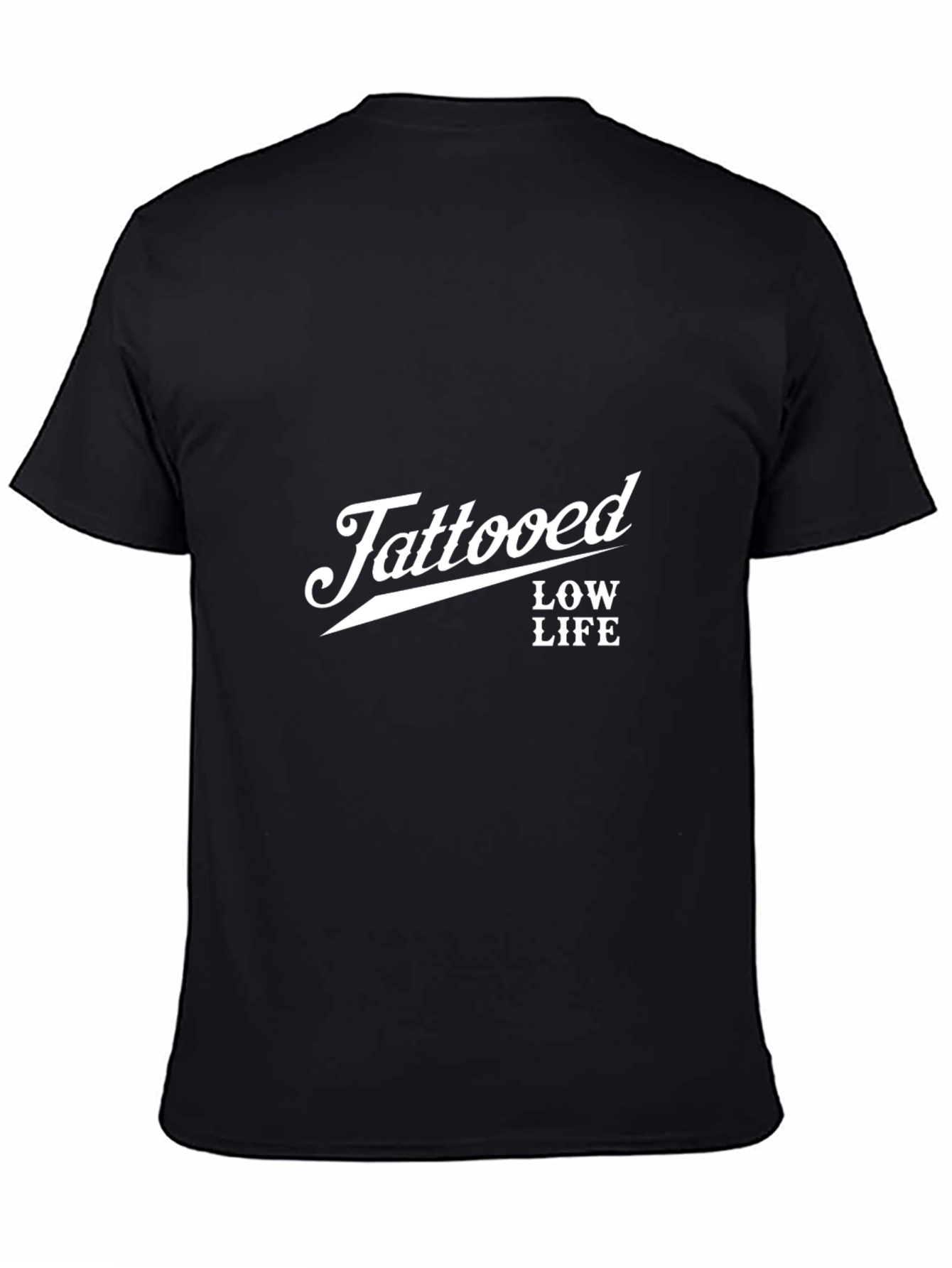 Tattooed Low Life Black Graphic T-Shirt