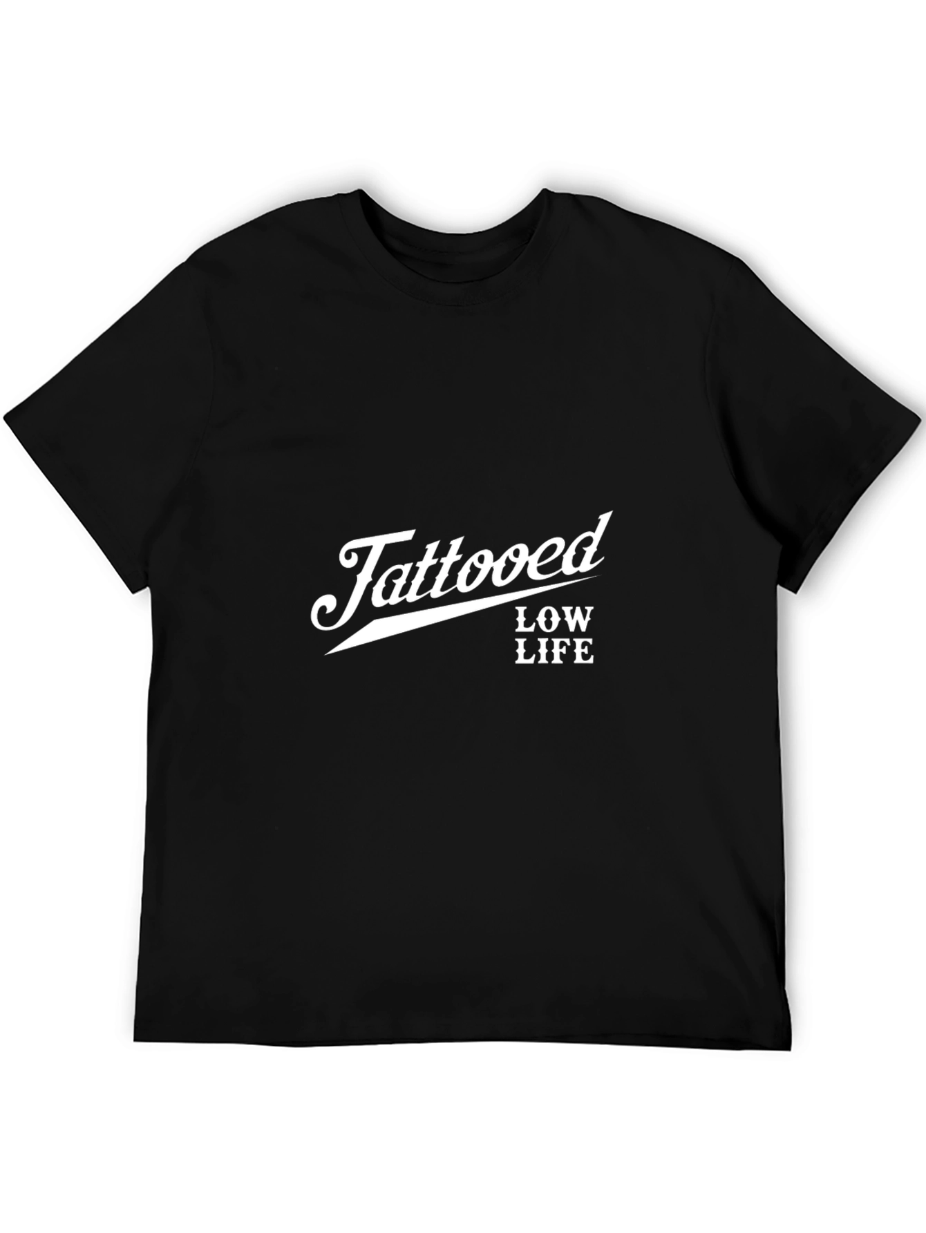 Tattooed Low Life Black Graphic T-Shirt