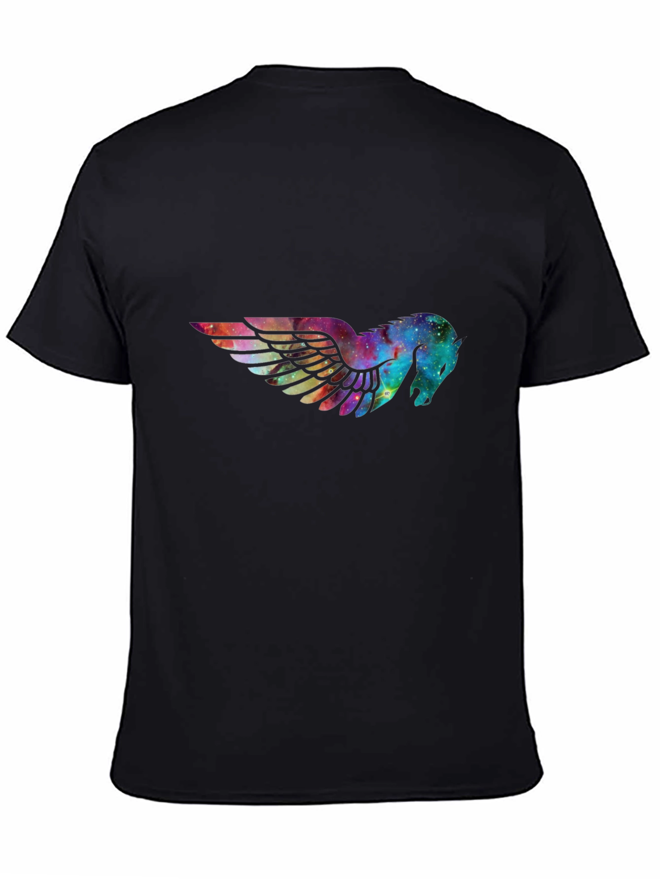 Galaxy Pegasus Graphic Black T-Shirt
