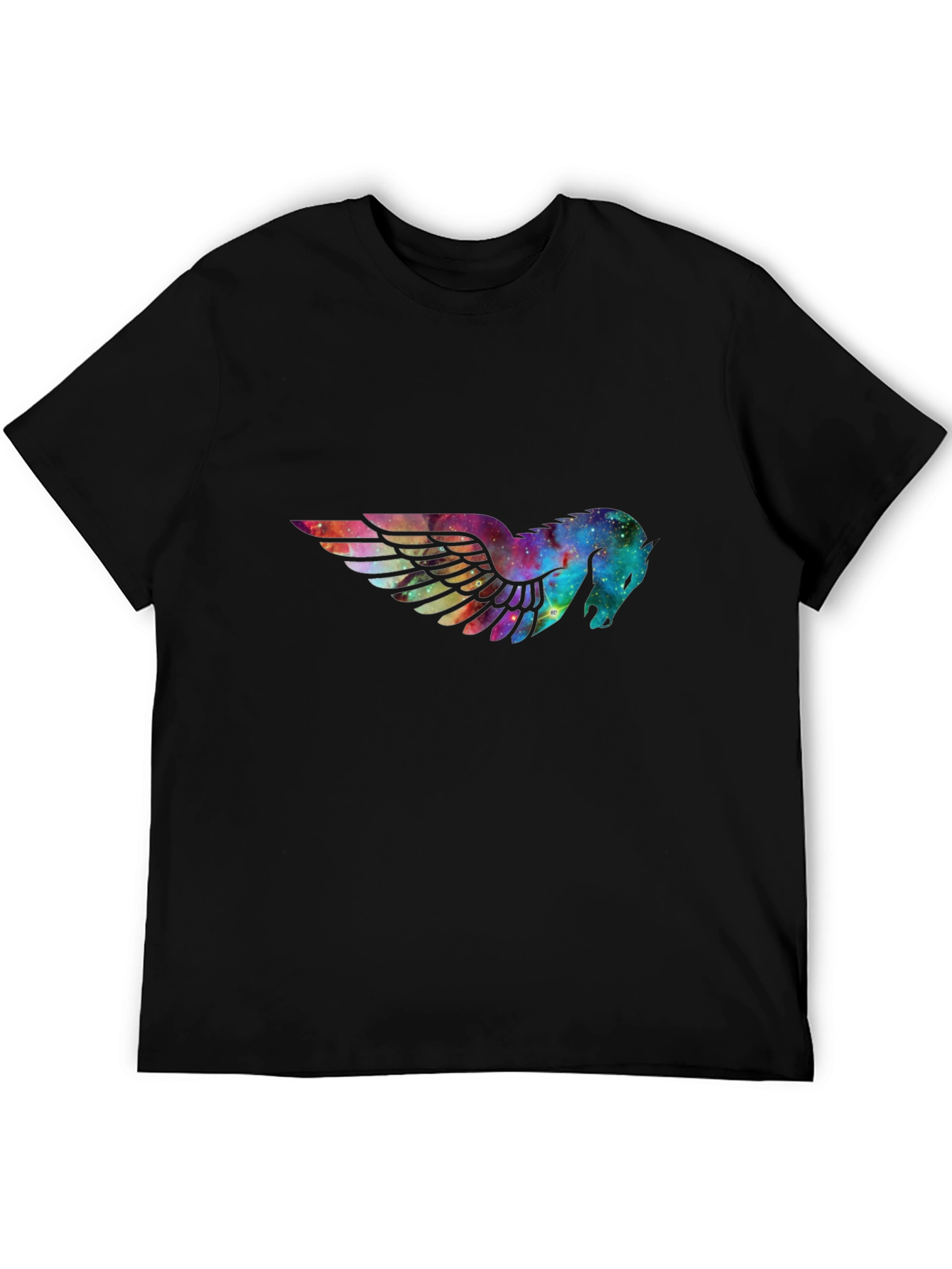 Galaxy Pegasus Graphic Black T-Shirt