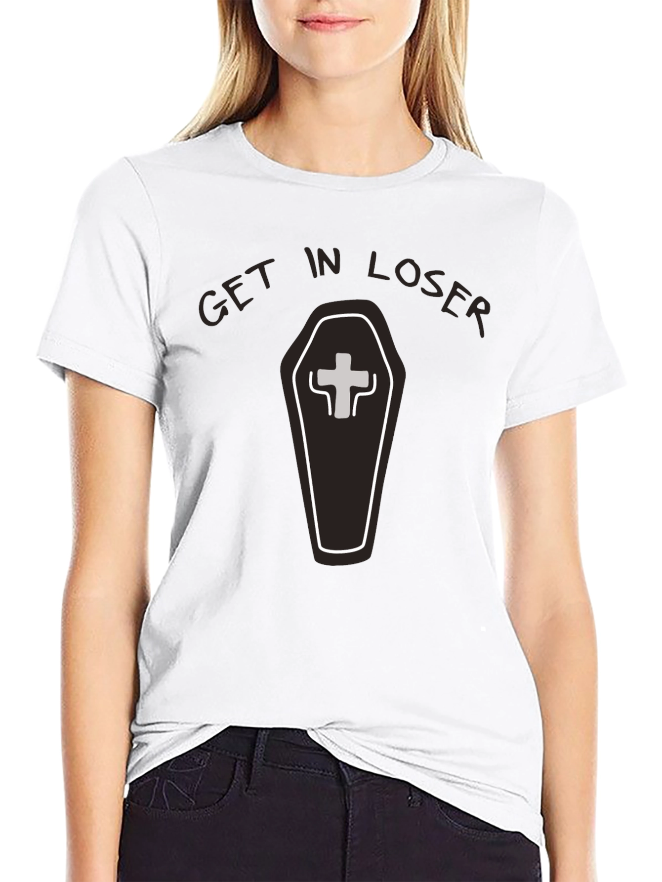 Get in Loser Coffin T-Shirt - Funny Graphic Tee