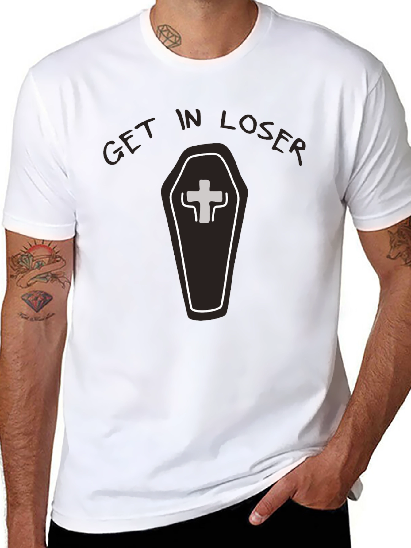 Get in Loser Coffin T-Shirt - Funny Graphic Tee