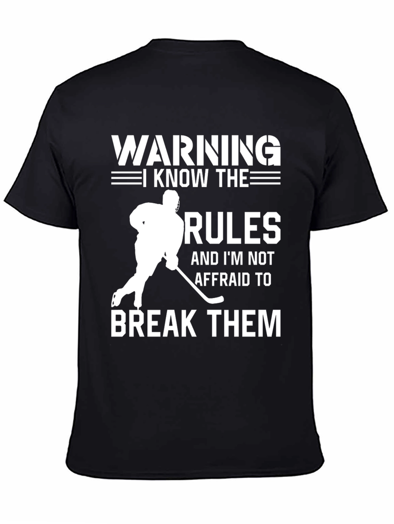 Warning Hockey Rules Funny T-Shirt