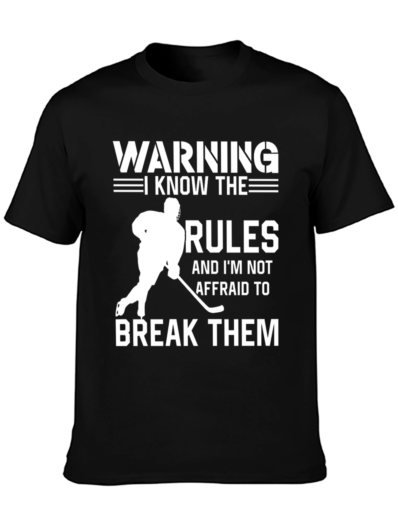 Warning Hockey Rules Funny T-Shirt