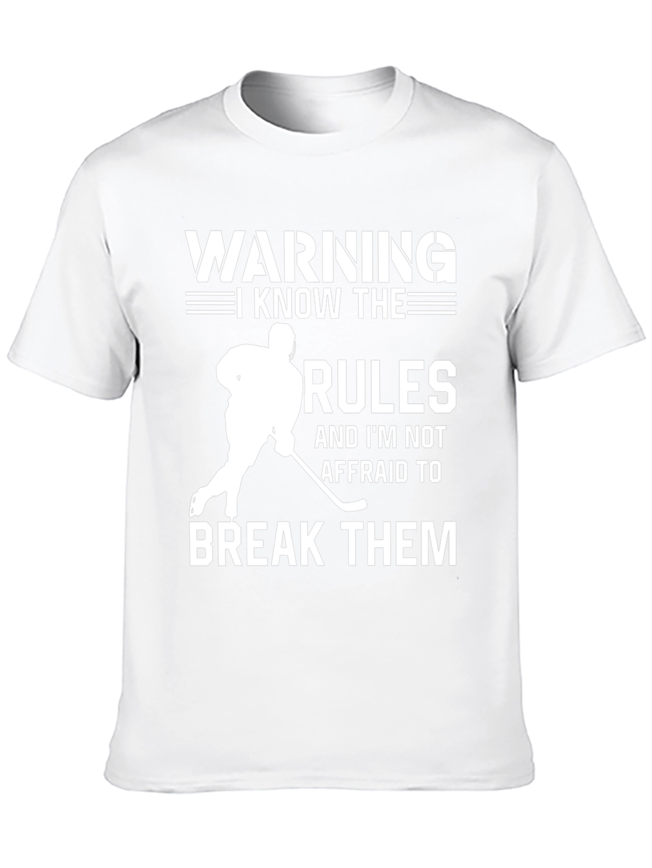 Warning Hockey Rules Funny T-Shirt