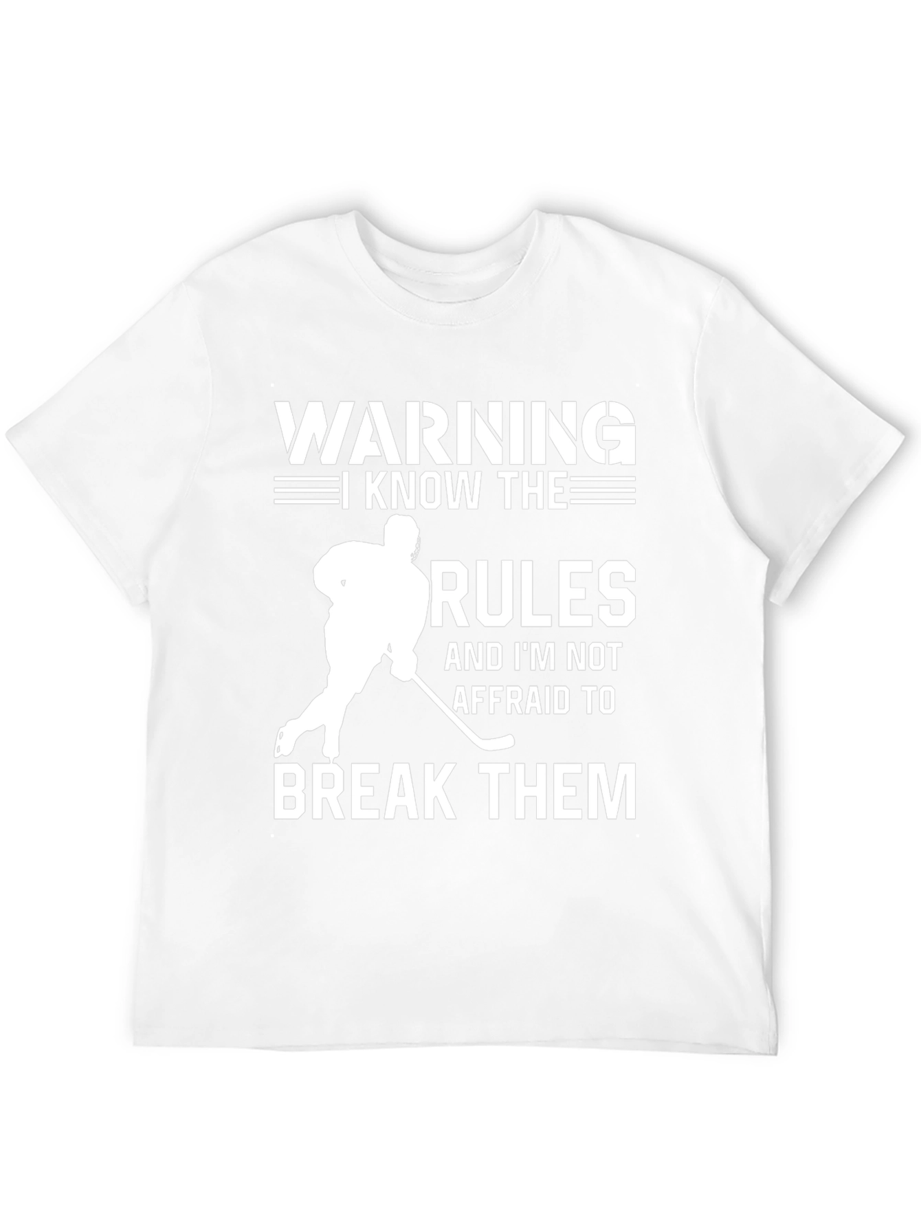 Warning Hockey Rules Funny T-Shirt