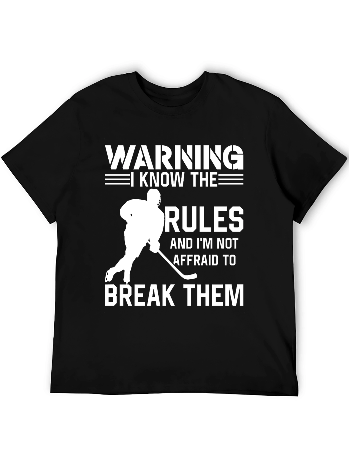 Warning Hockey Rules Funny T-Shirt