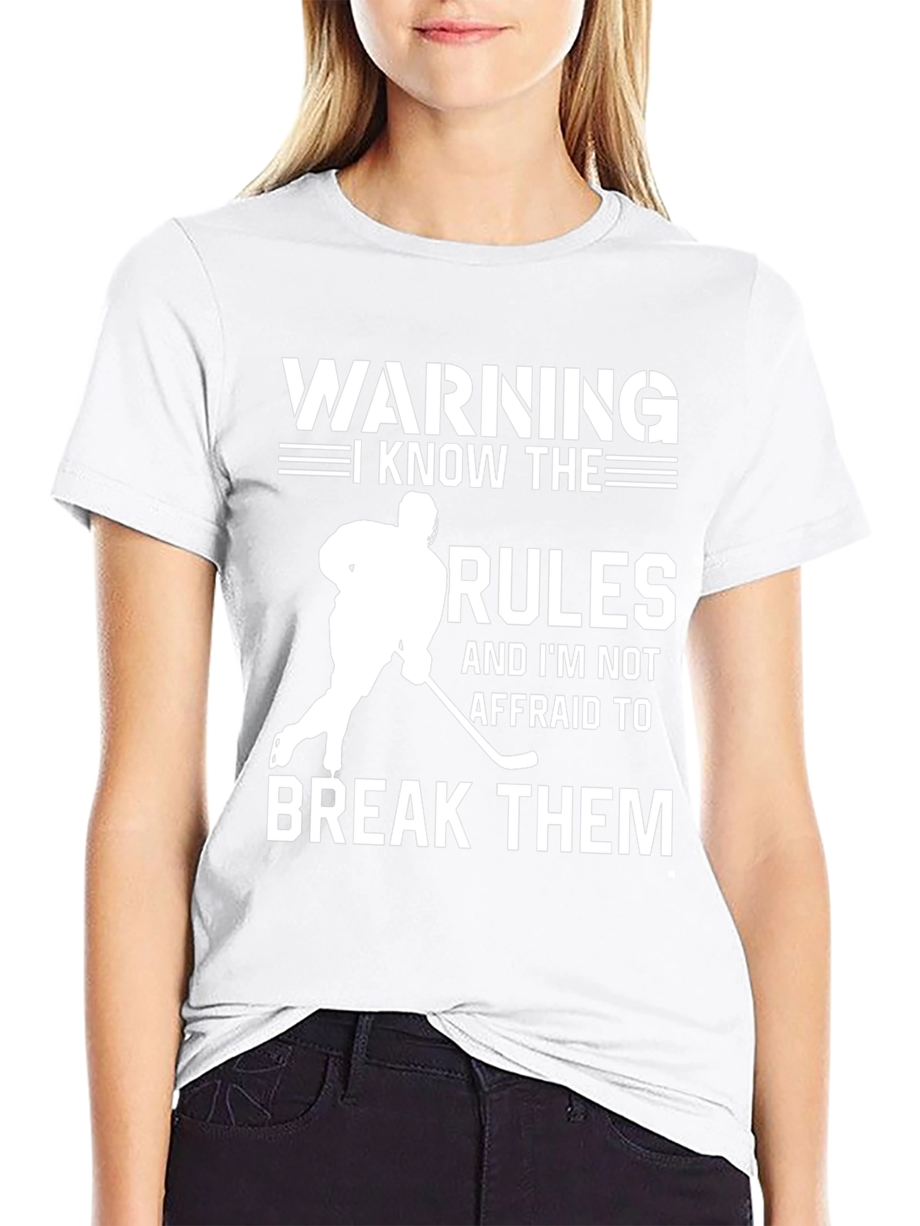 Warning Hockey Rules Funny T-Shirt