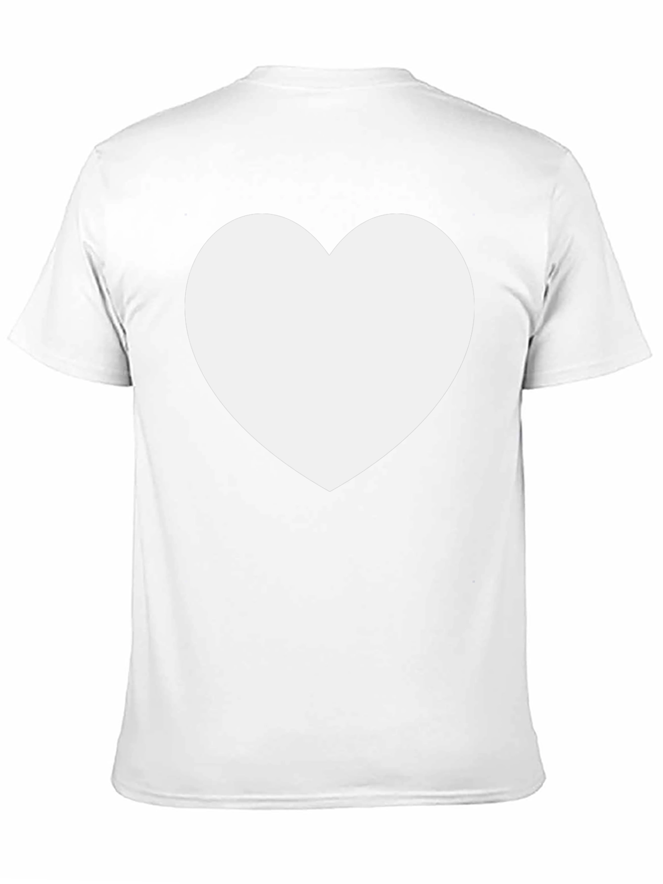 Black T-Shirt with White Heart Design