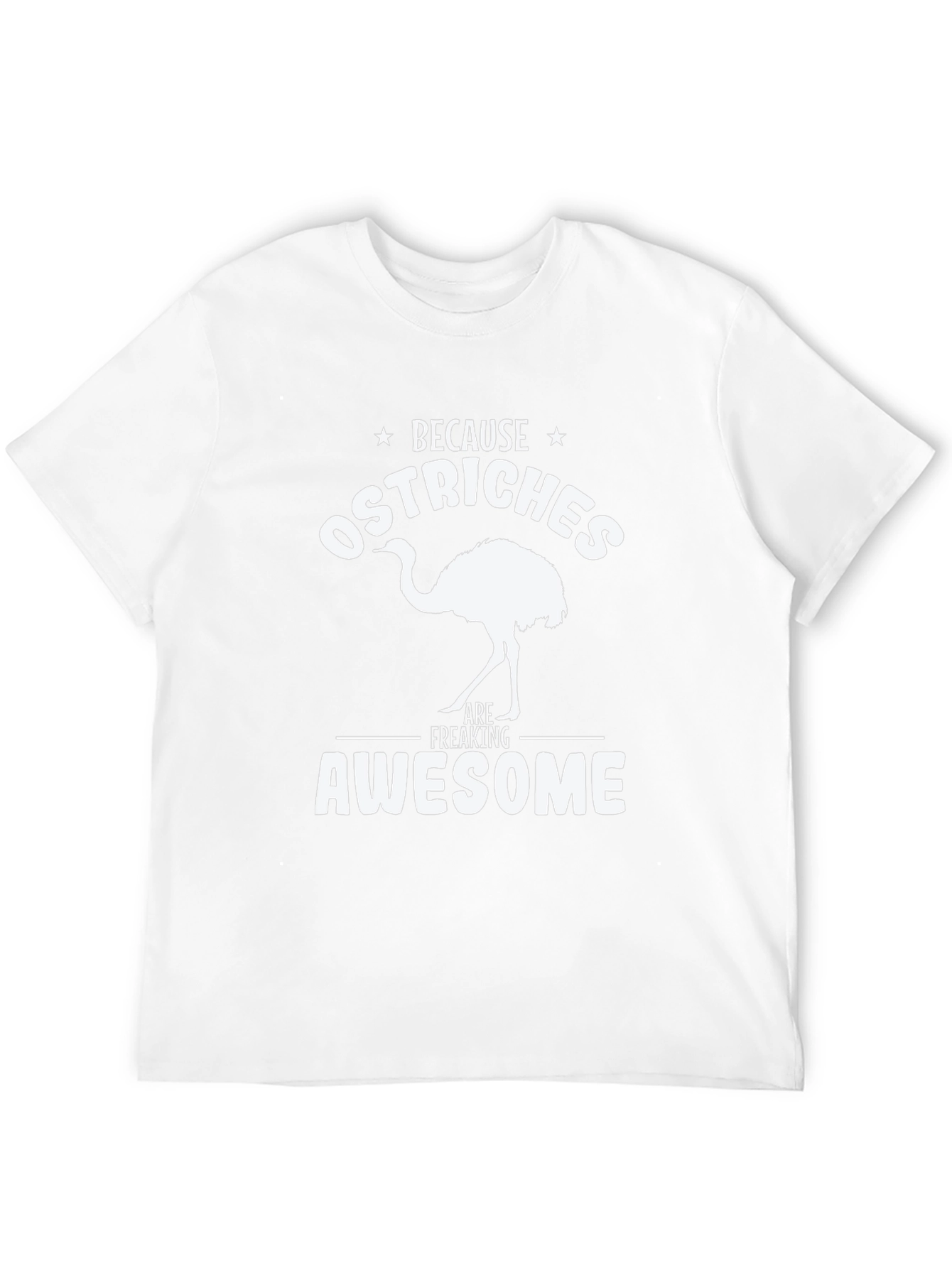Ostrich Awesome Graphic Tee - Mens Black T-Shirt