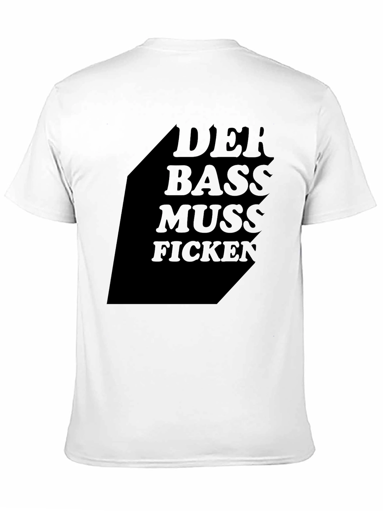 Der Bass Muss Ficken Black Graphic Tee