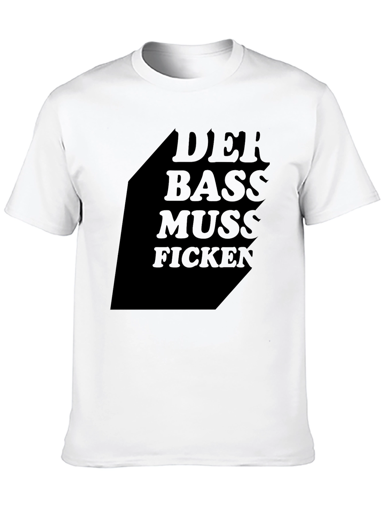 Der Bass Muss Ficken Black Graphic Tee