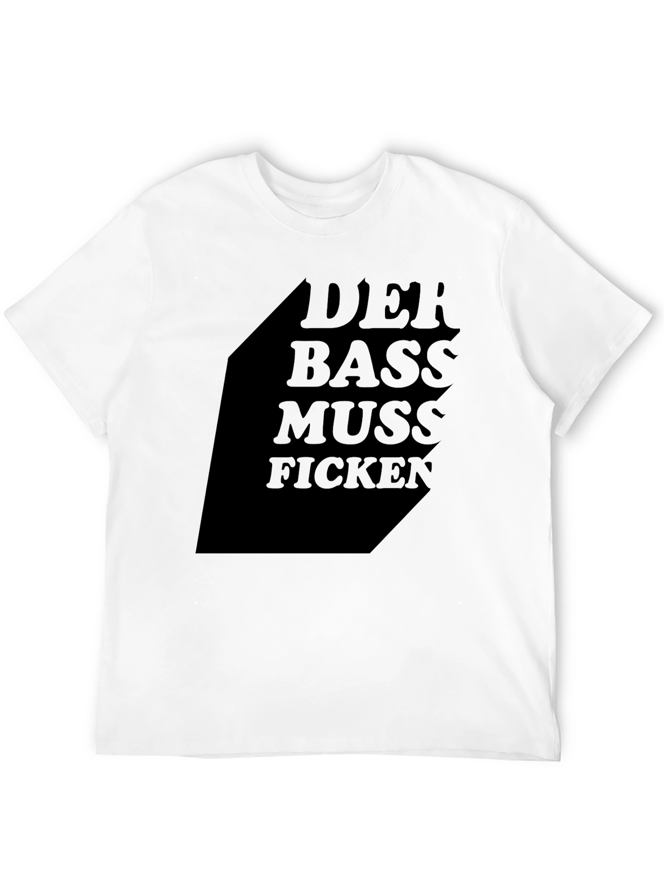 Der Bass Muss Ficken Black Graphic Tee