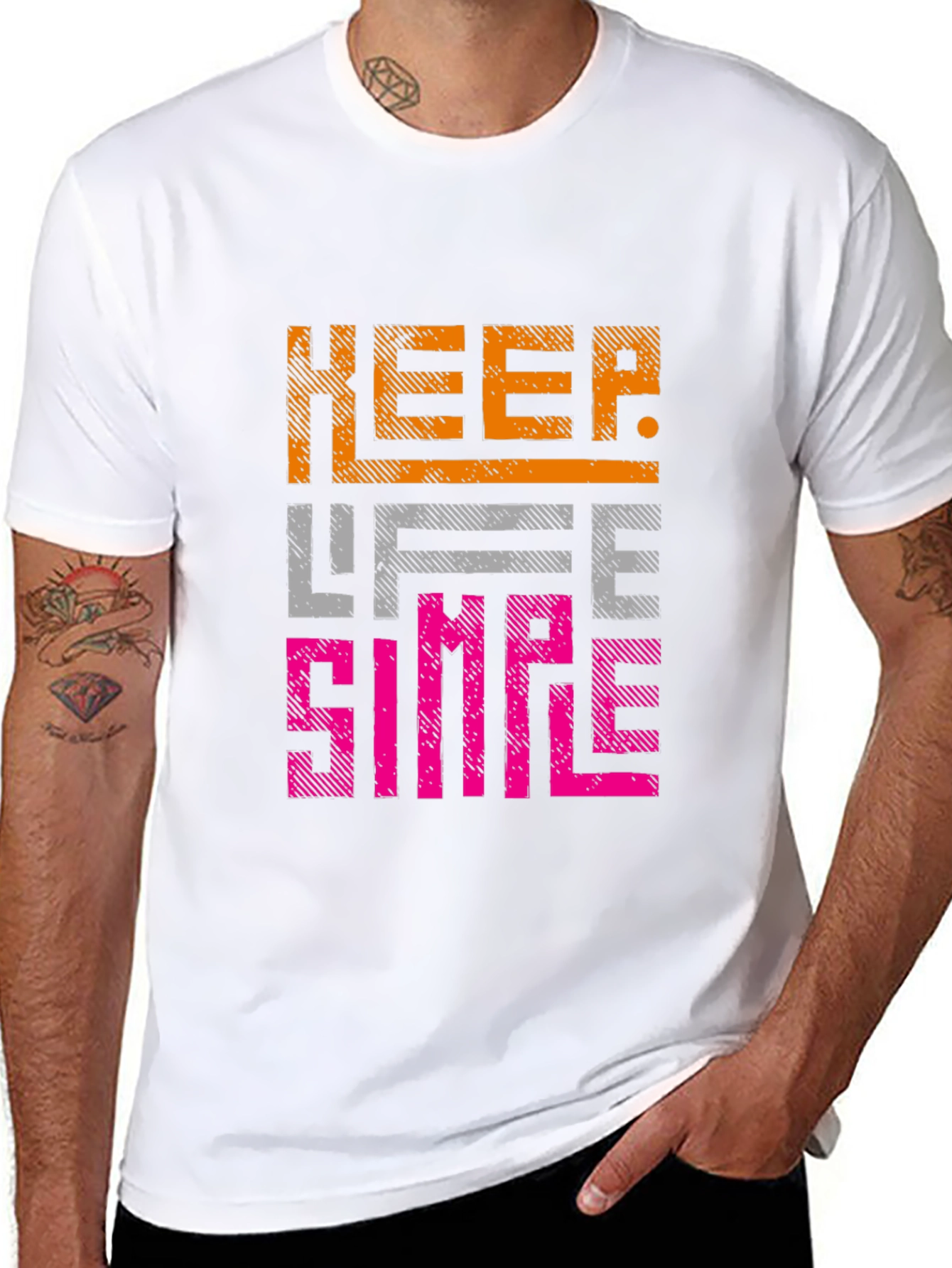 Keep Life Simple Graphic Tee - Black Casual Shirt