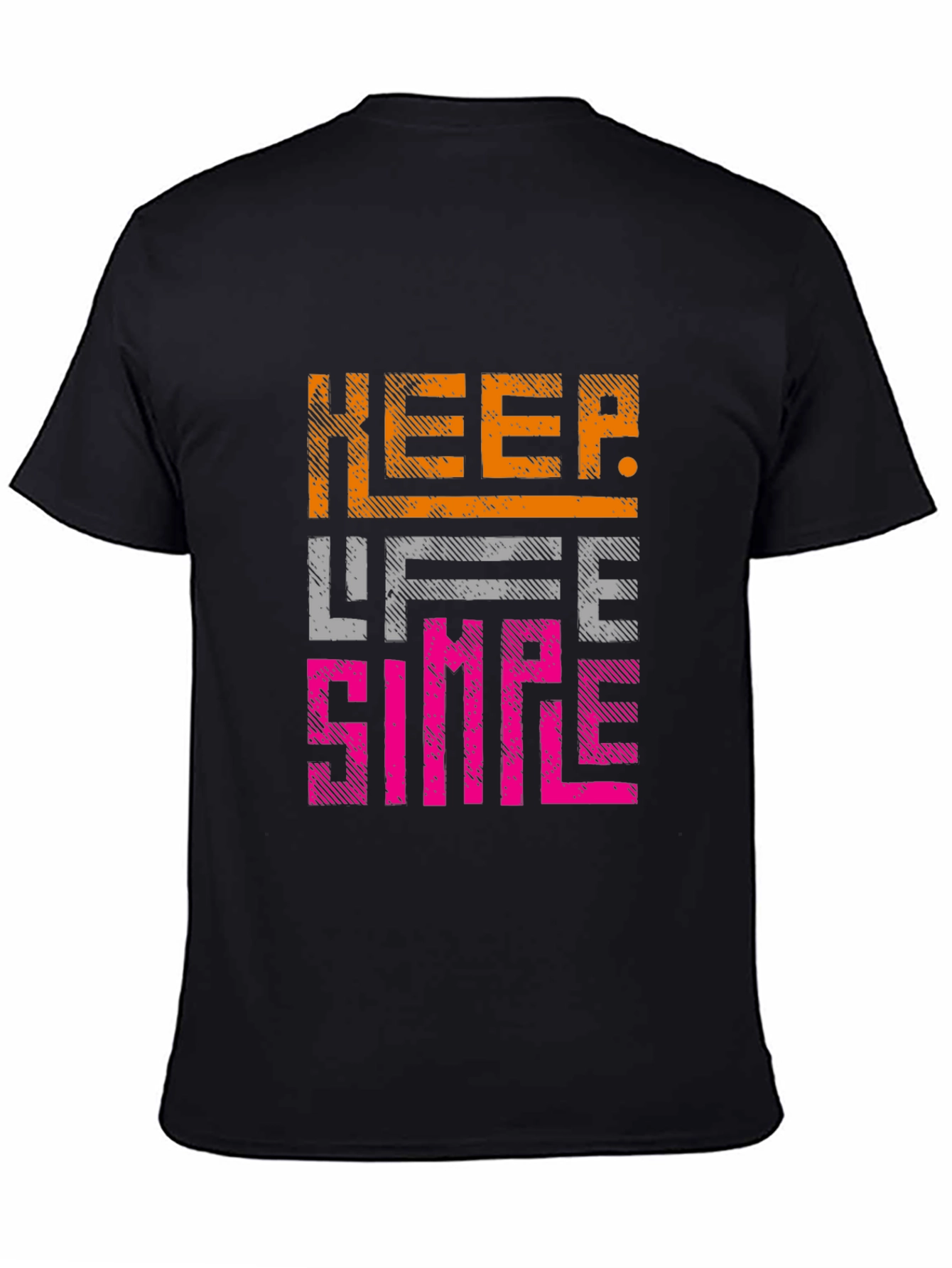 Keep Life Simple Graphic Tee - Black Casual Shirt