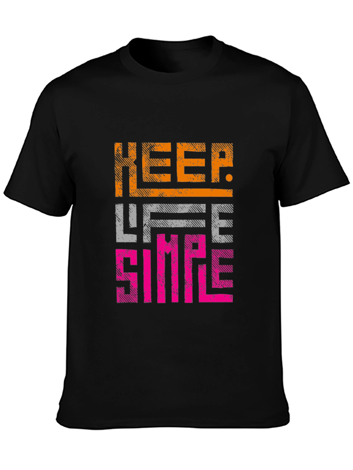 Keep Life Simple Graphic Tee - Black Casual Shirt
