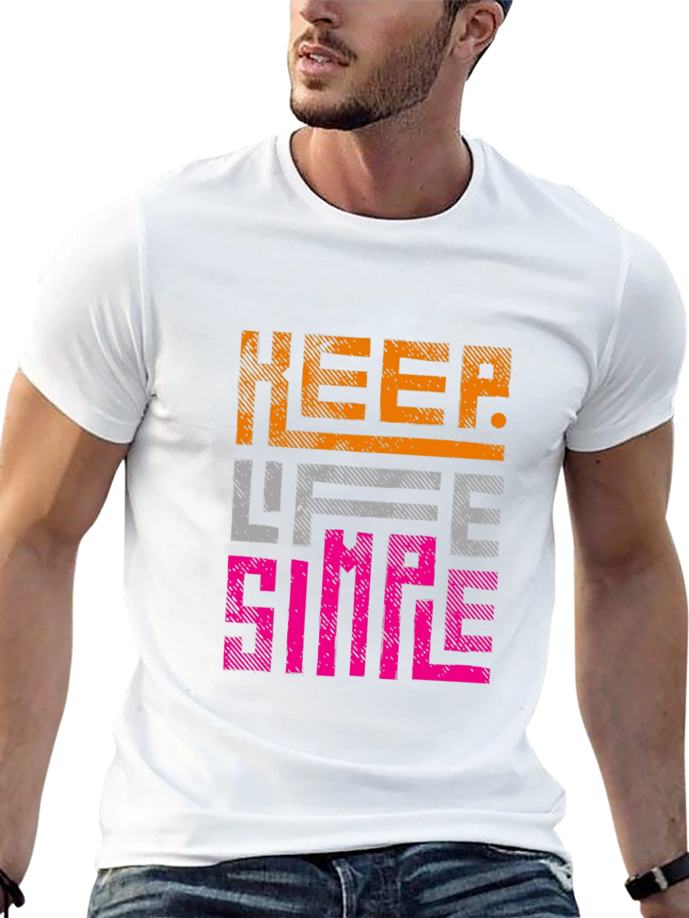 Keep Life Simple Graphic Tee - Black Casual Shirt