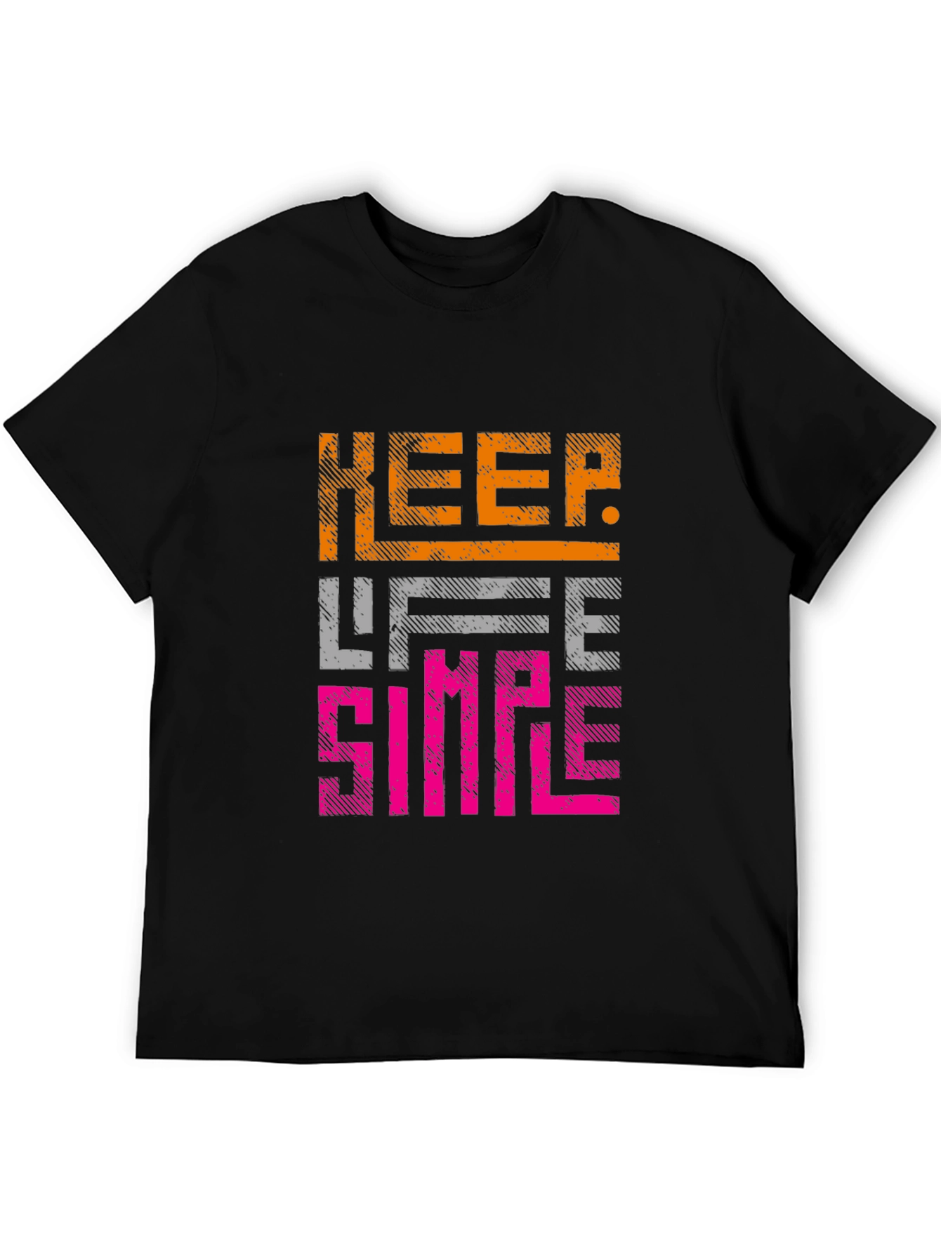 Keep Life Simple Graphic Tee - Black Casual Shirt