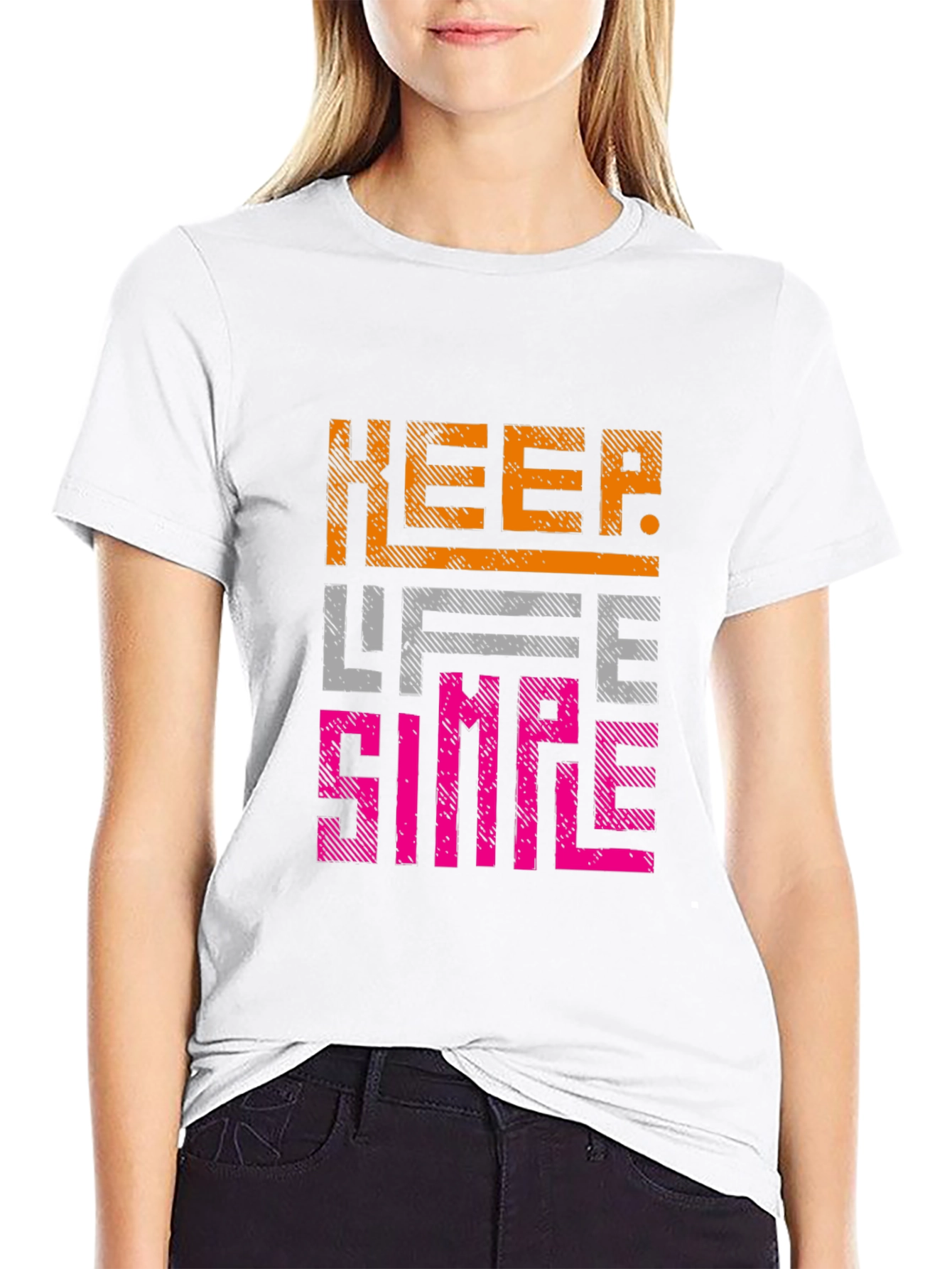 Keep Life Simple Graphic Tee - Black Casual Shirt