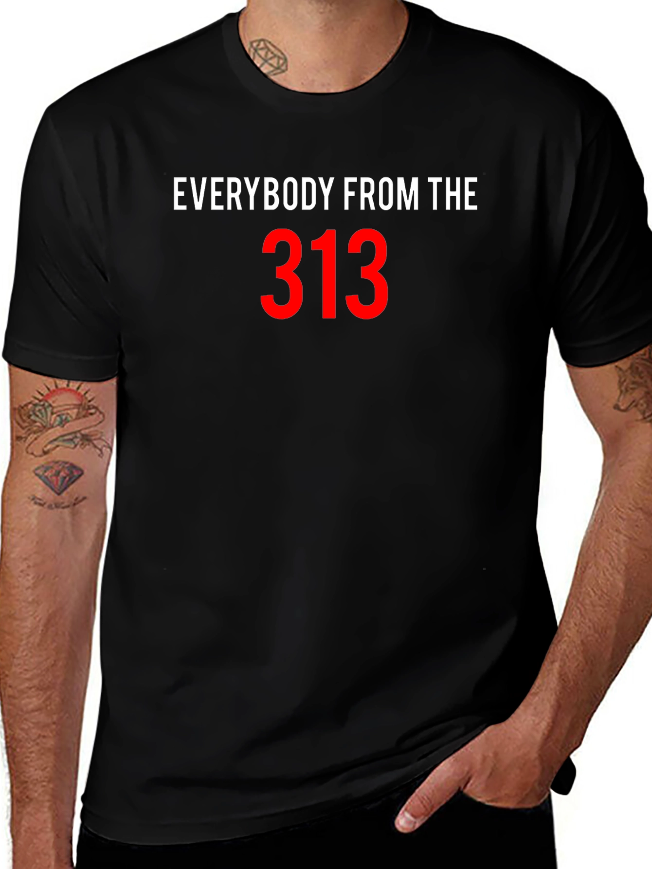 Everybody From The 313 Black T-Shirt