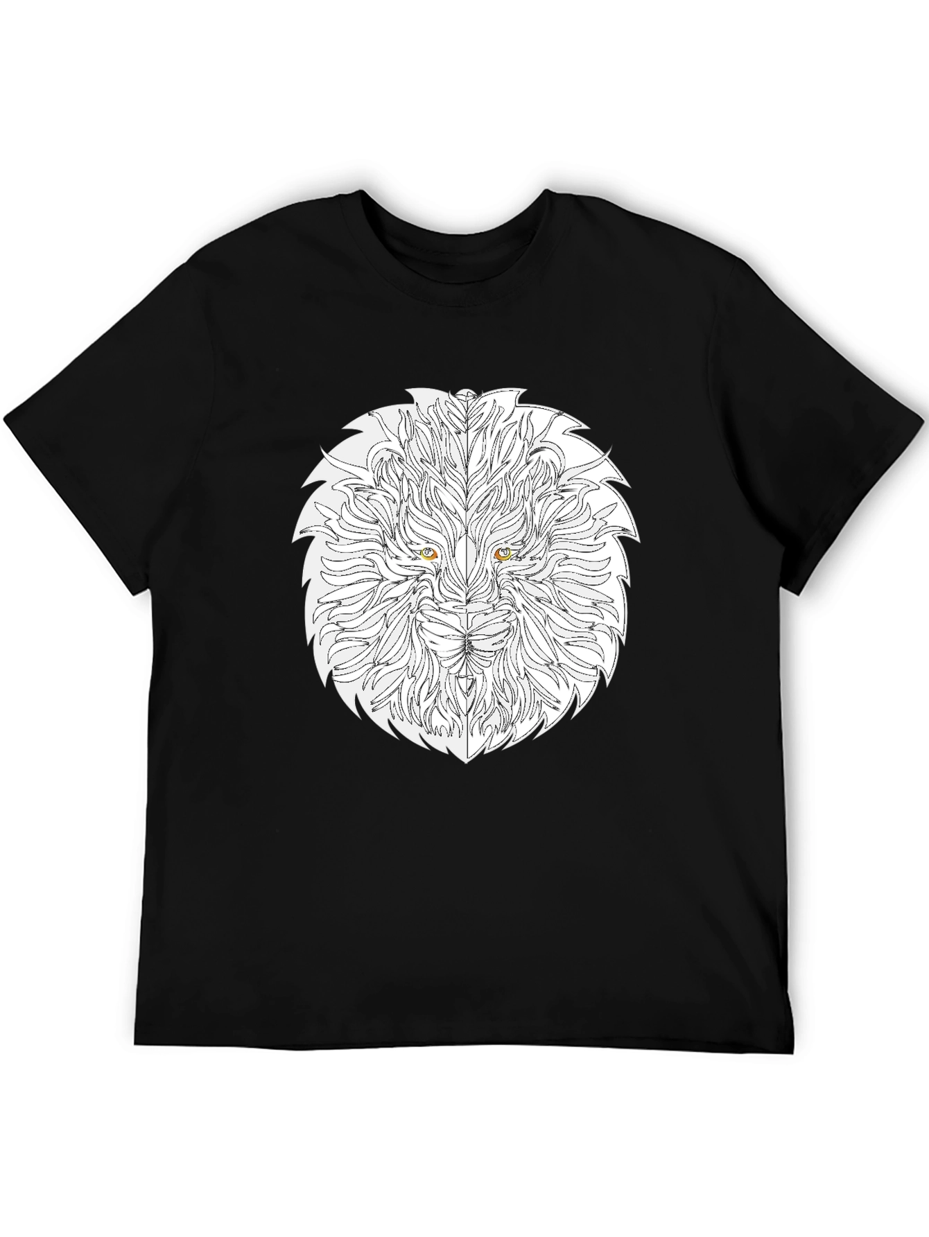 Lion Head Graphic Tee - Black