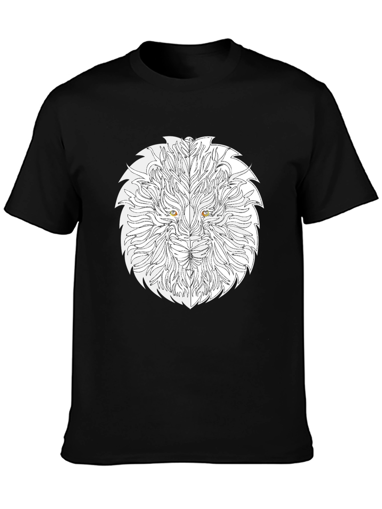 Lion Head Graphic Tee - Black