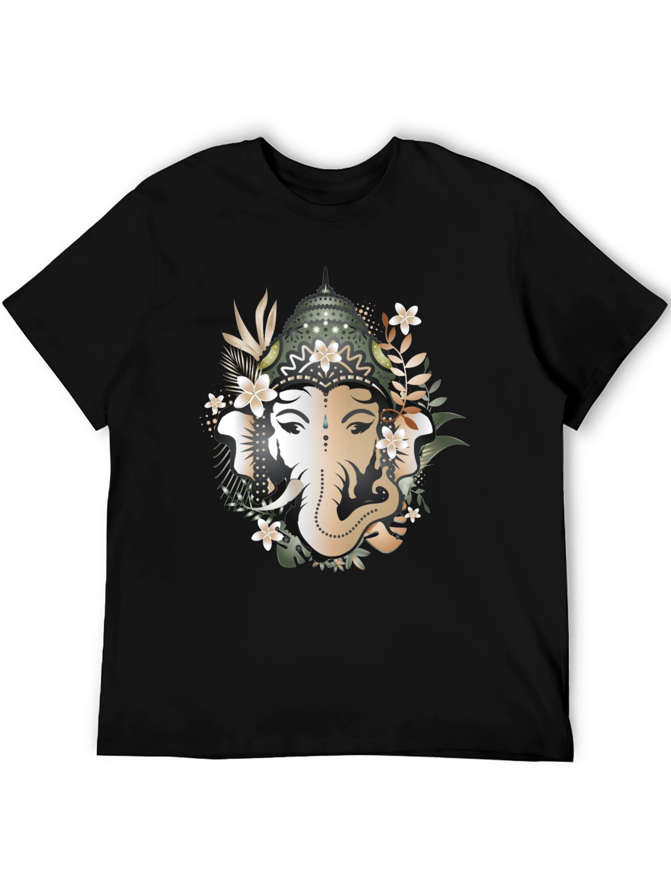 Ganesh Graphic Tee - Black Cotton T-Shirt