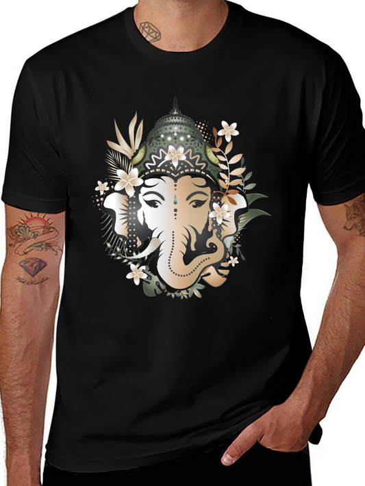 Ganesh Graphic Tee - Black Cotton T-Shirt