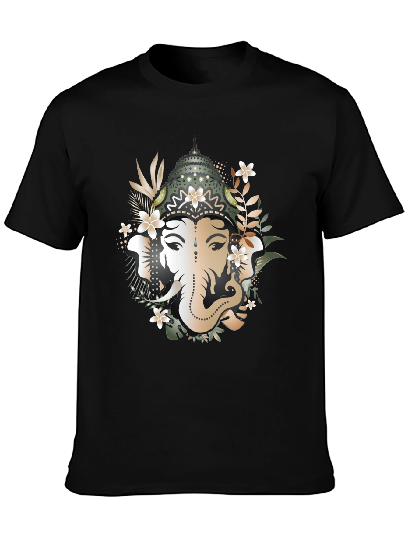 Ganesh Graphic Tee - Black Cotton T-Shirt
