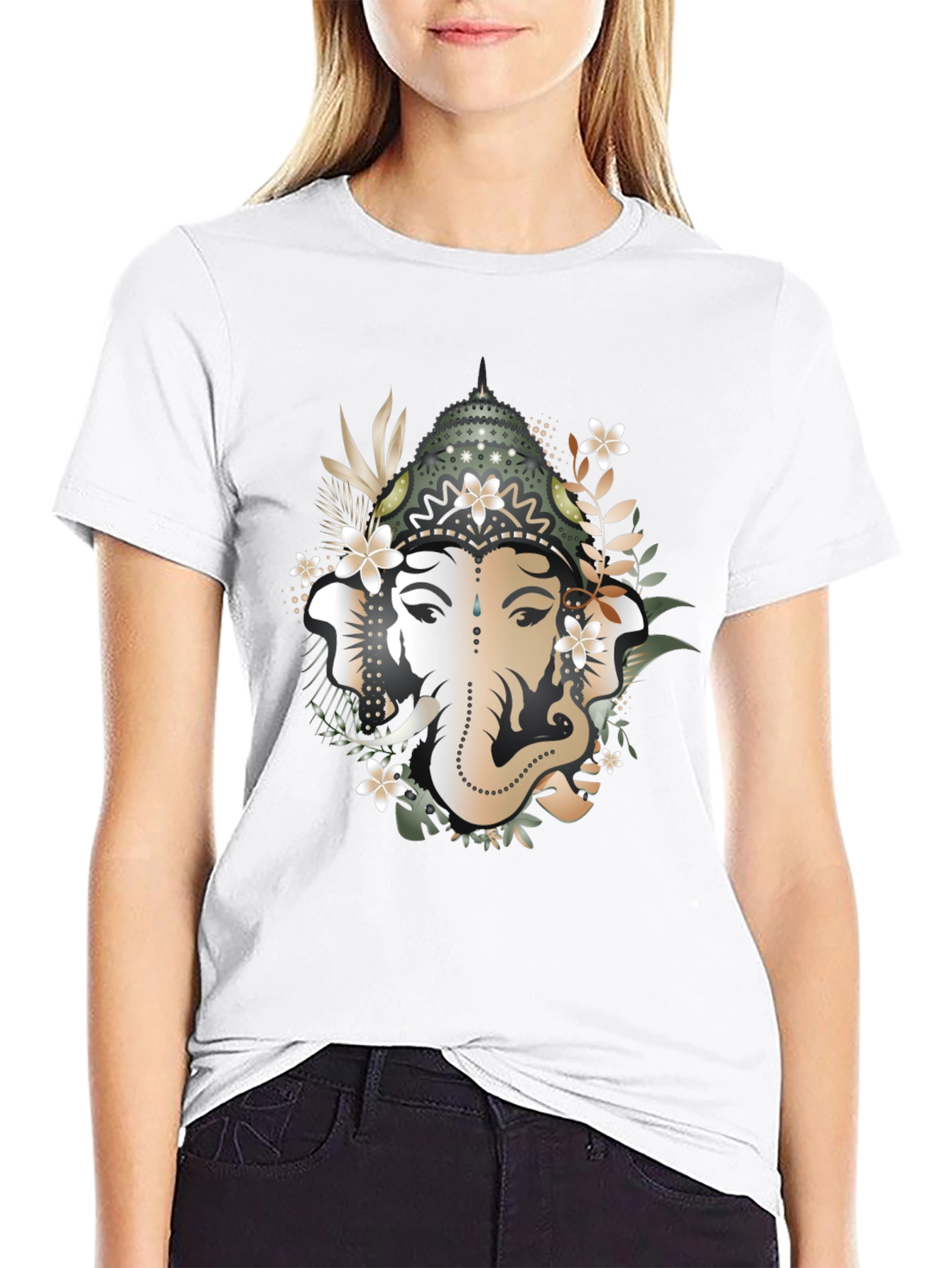 Ganesh Graphic Tee - Black Cotton T-Shirt