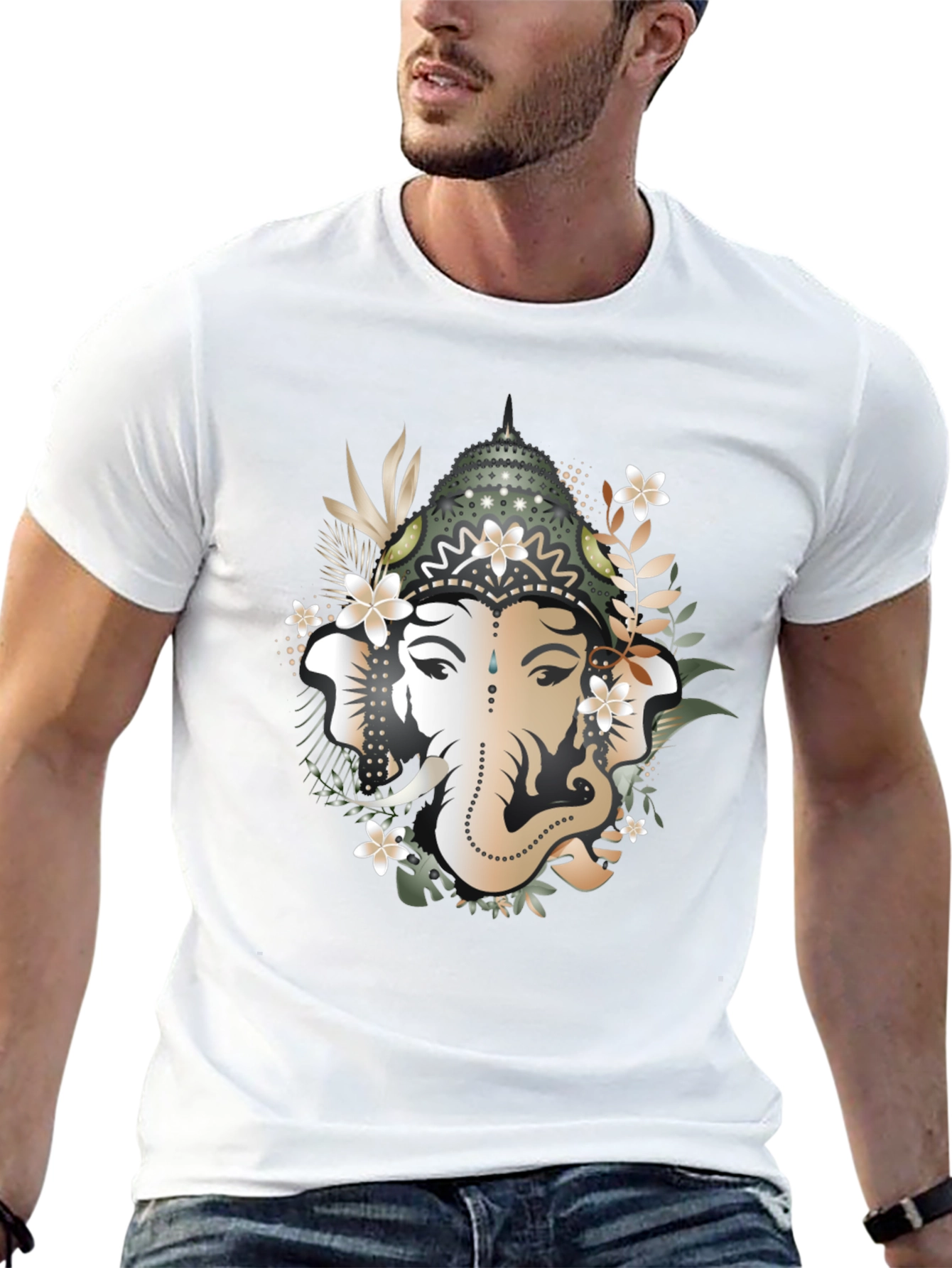 Ganesh Graphic Tee - Black Cotton T-Shirt