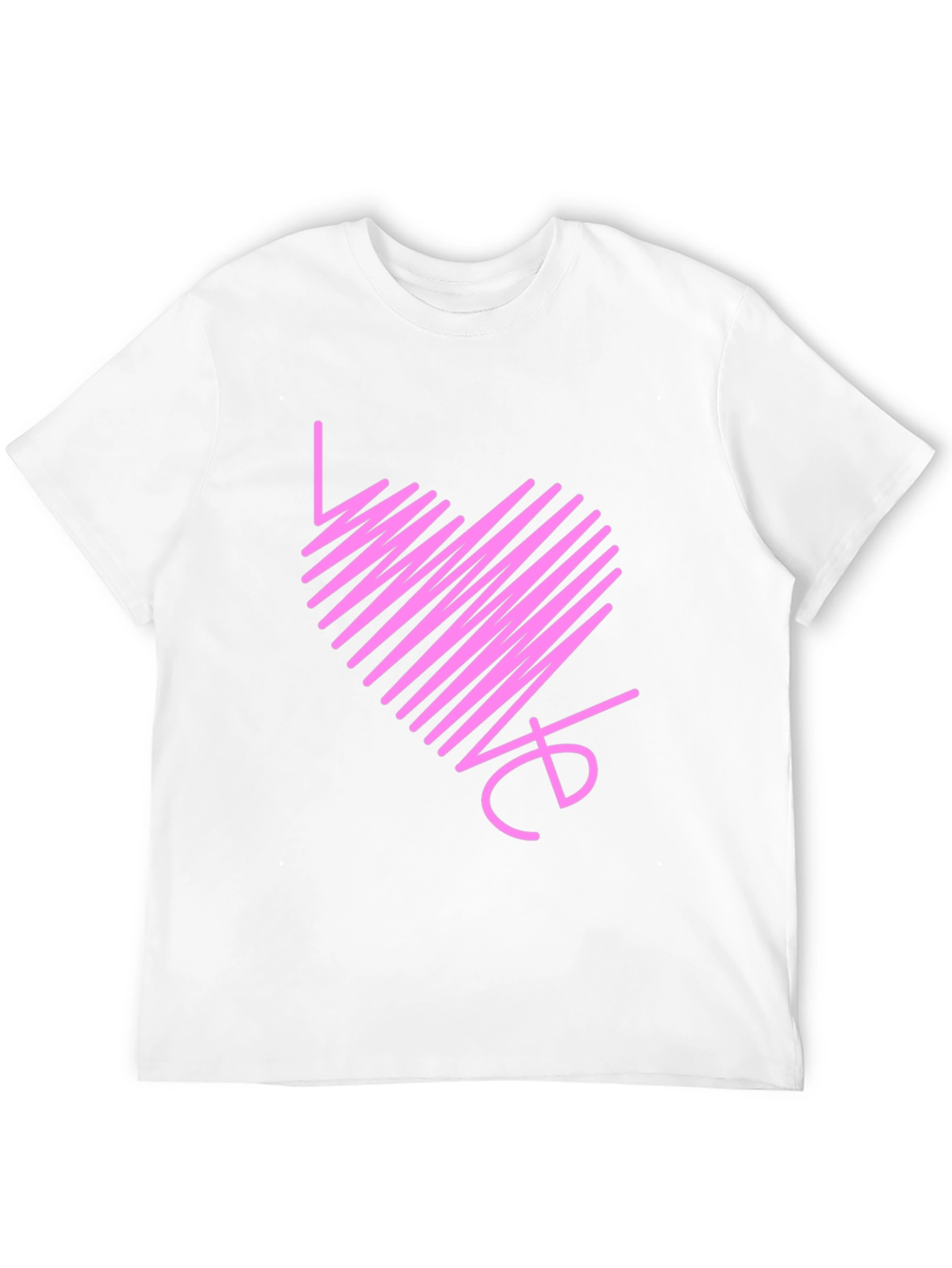 Love Heart Scribble Black T-Shirt