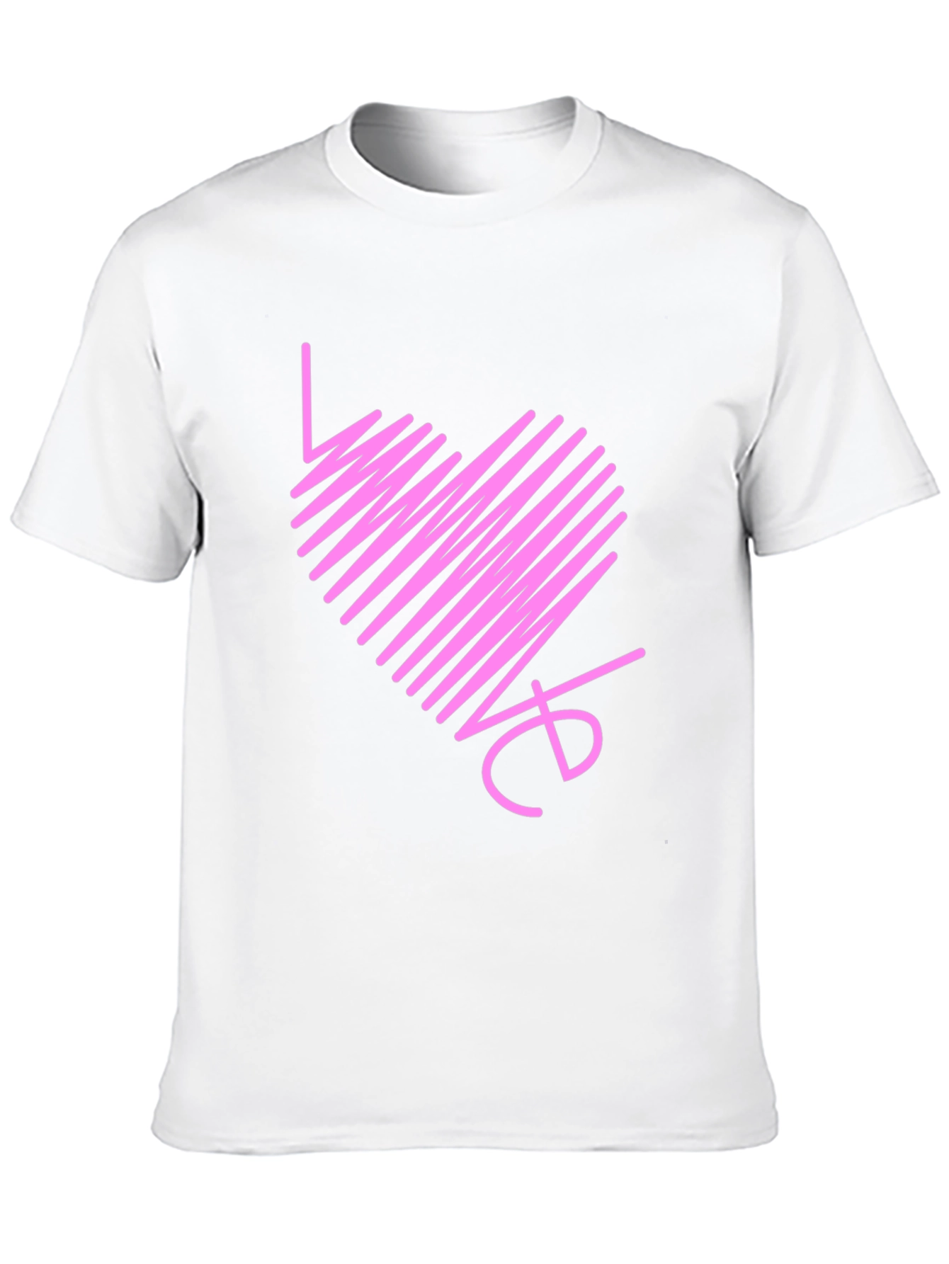 Love Heart Scribble Black T-Shirt