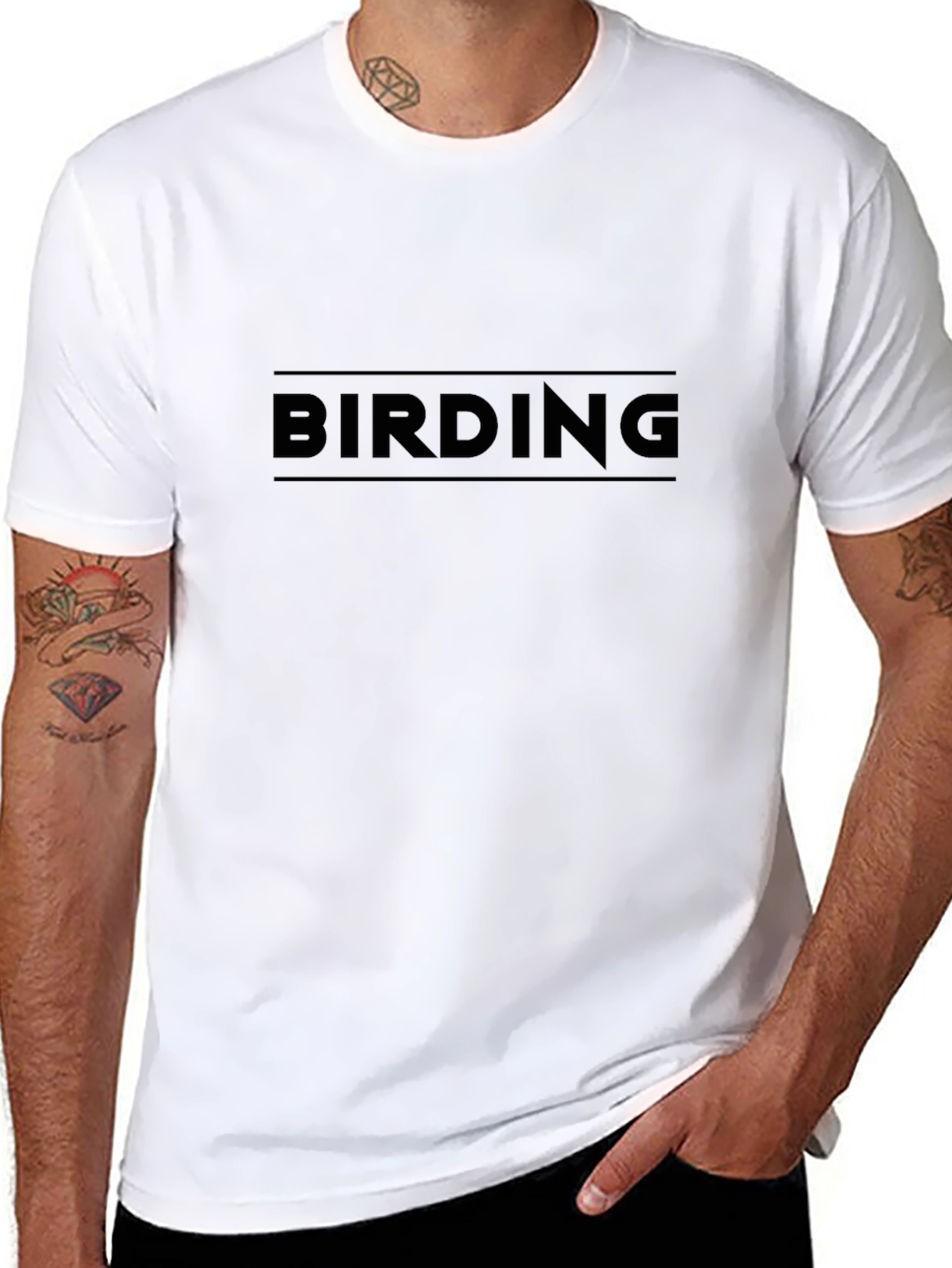 Birding Enthusiast Tee - Black Graphic T-Shirt