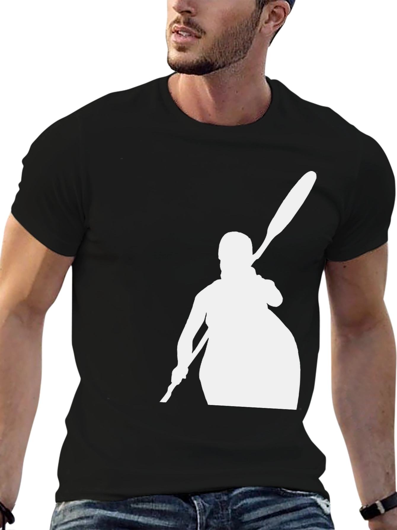 Kayak Silhouette Black Tee - Paddler Shirt