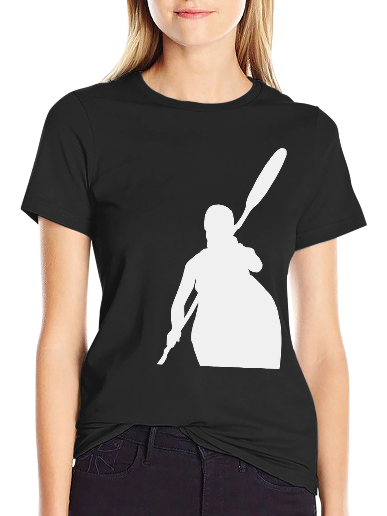 Kayak Silhouette Black Tee - Paddler Shirt
