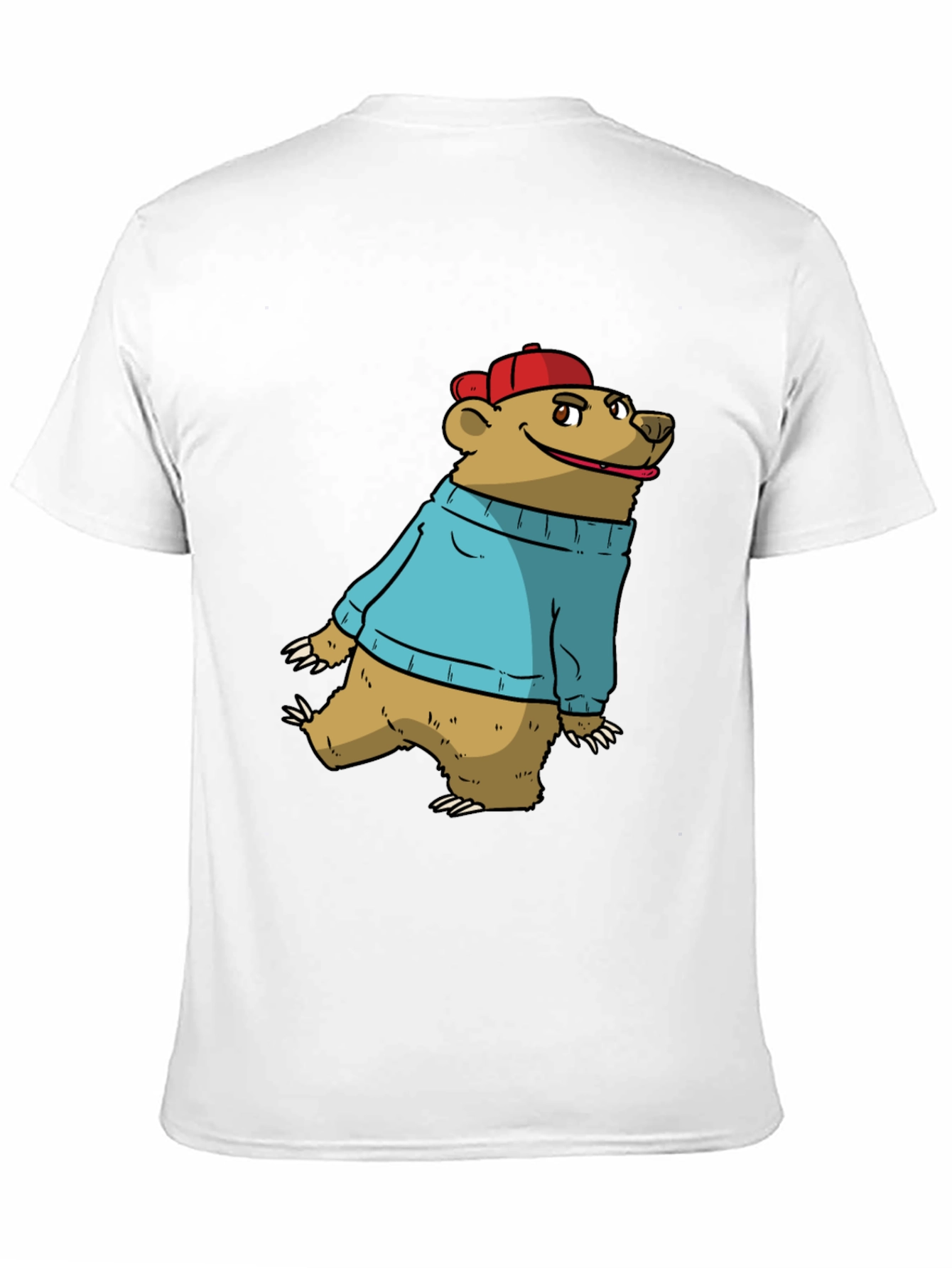 Bear in Sweater Graphic Tee - Casual Comfort