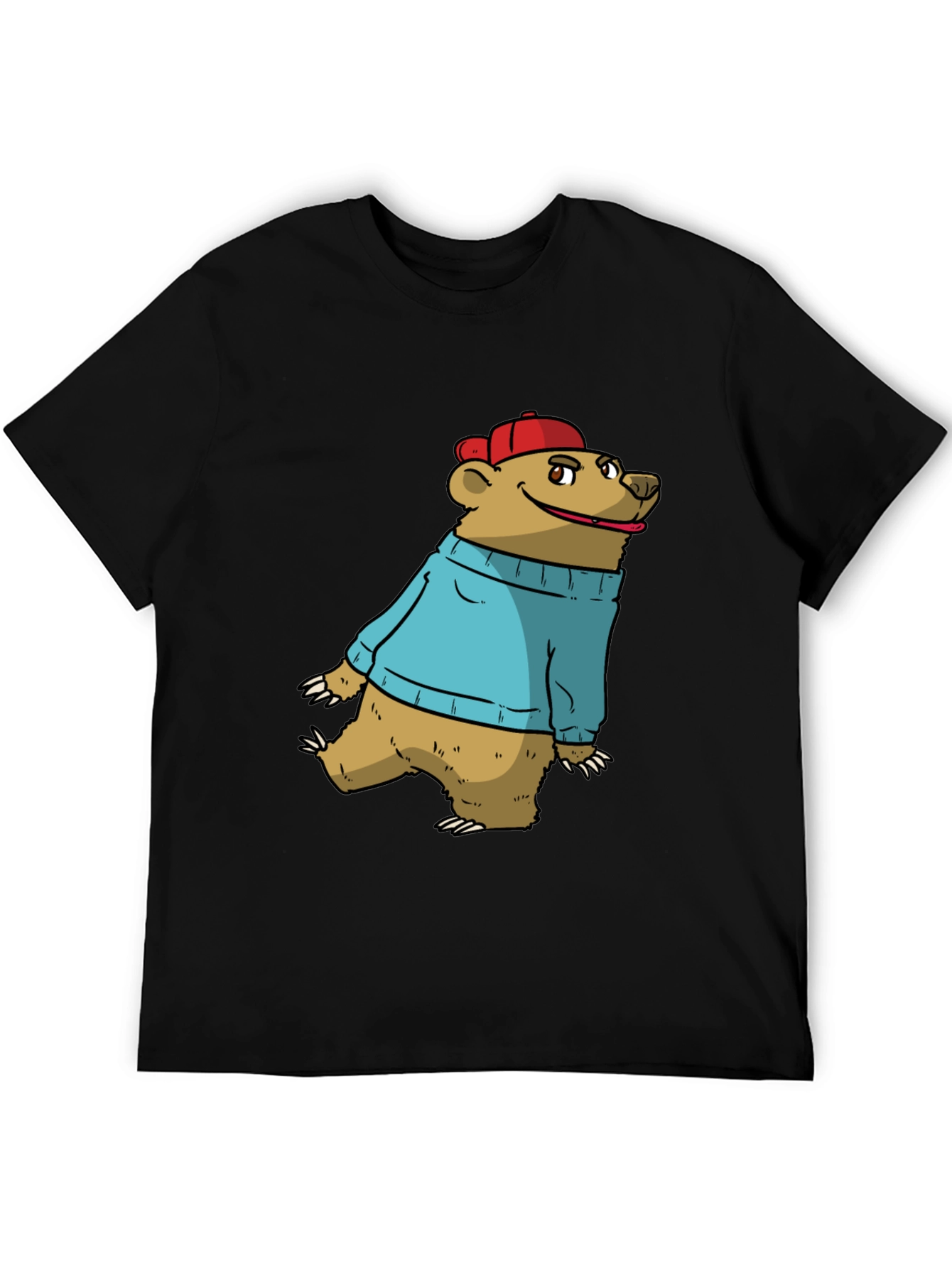 Bear in Sweater Graphic Tee - Casual Comfort