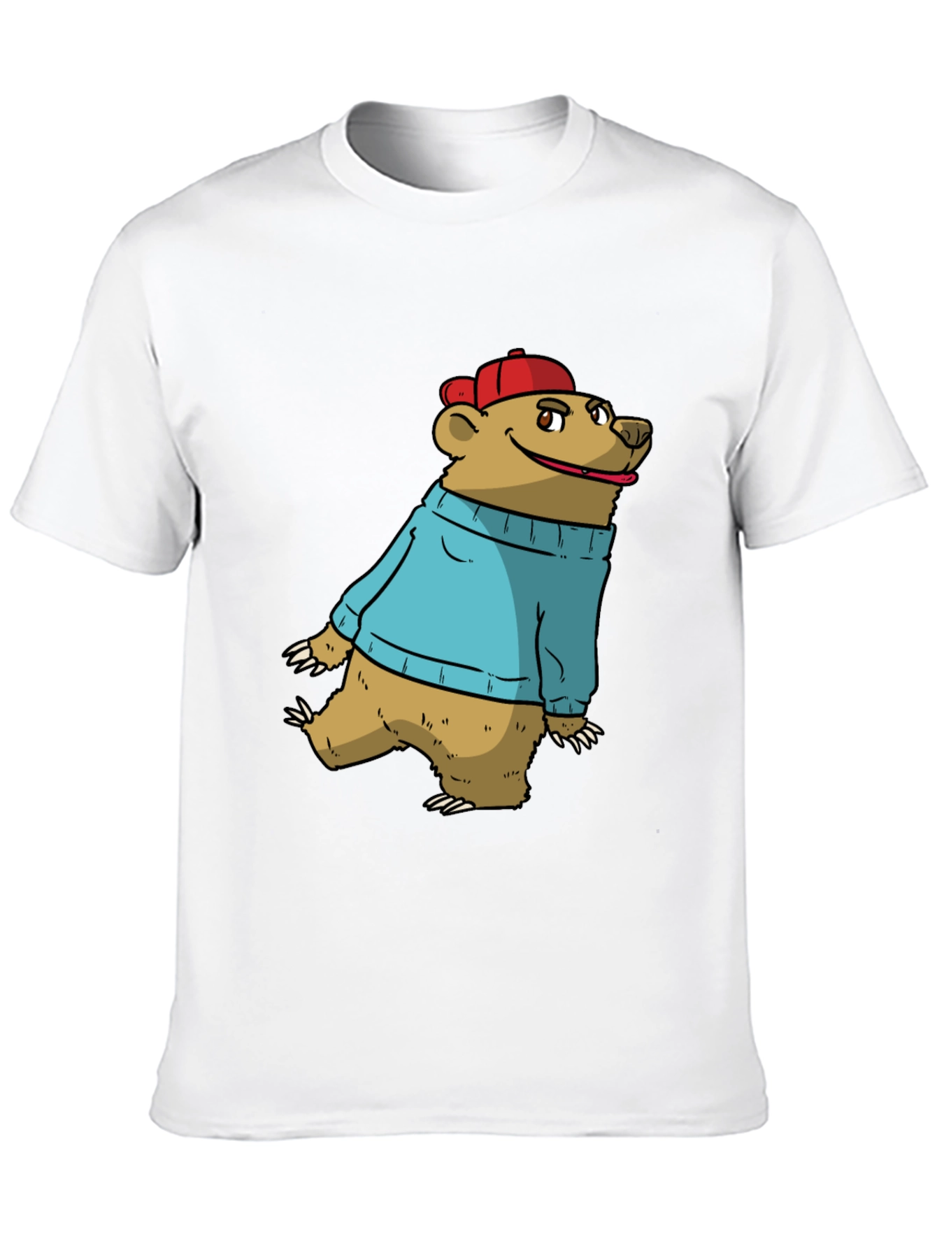 Bear in Sweater Graphic Tee - Casual Comfort