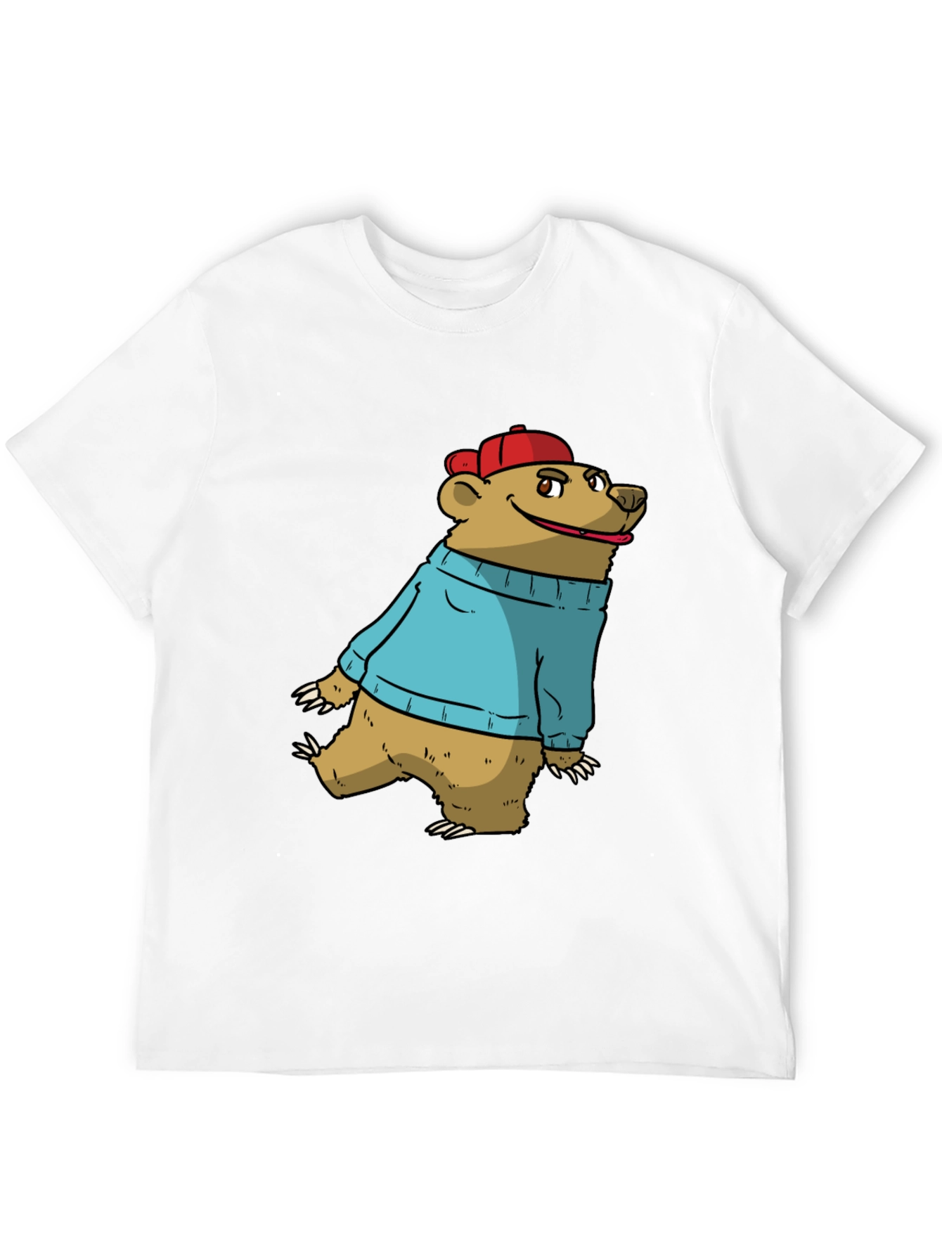 Bear in Sweater Graphic Tee - Casual Comfort