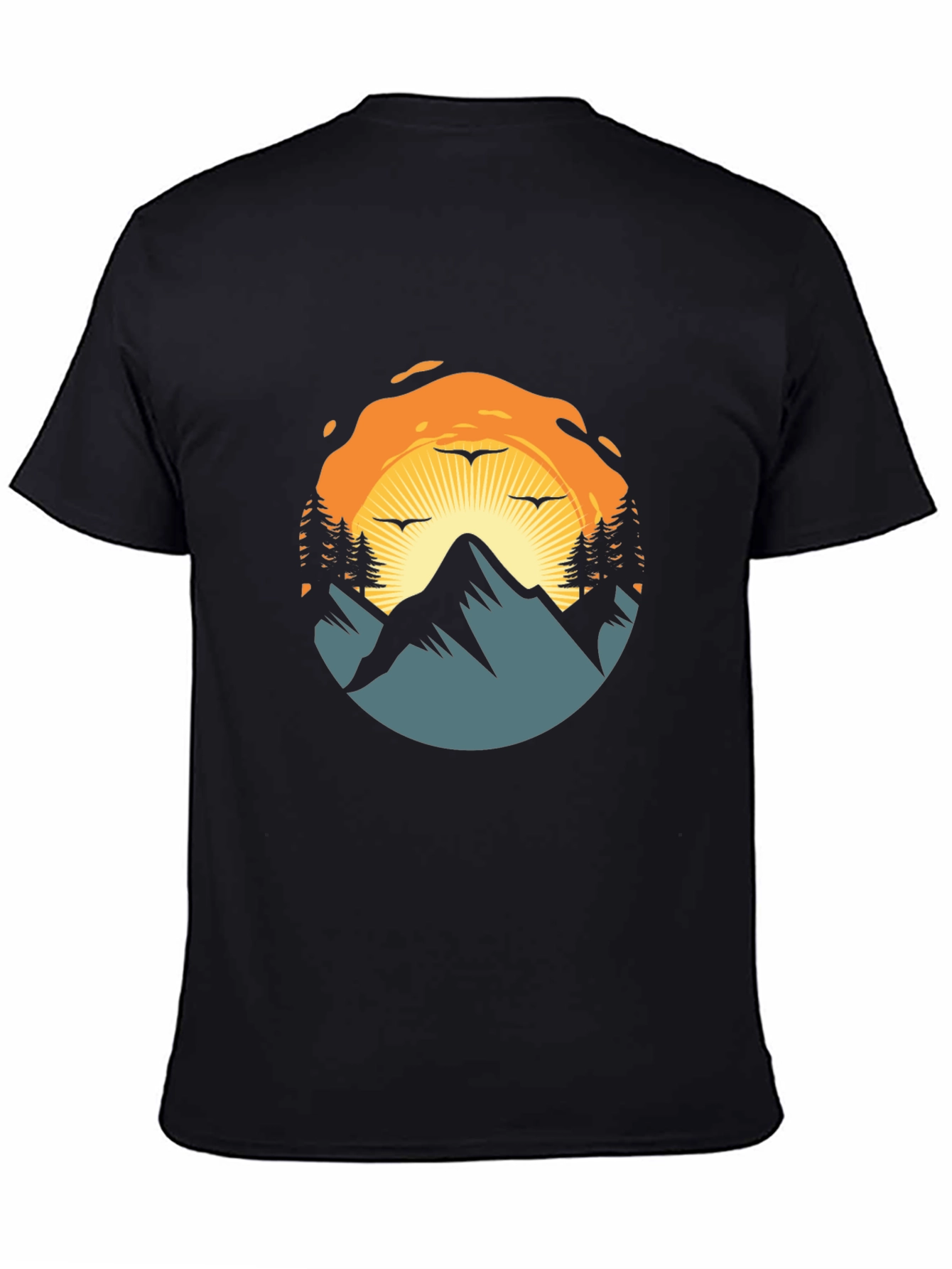 Mountain Sunset Graphic Tee - Nature Adventure Shirt
