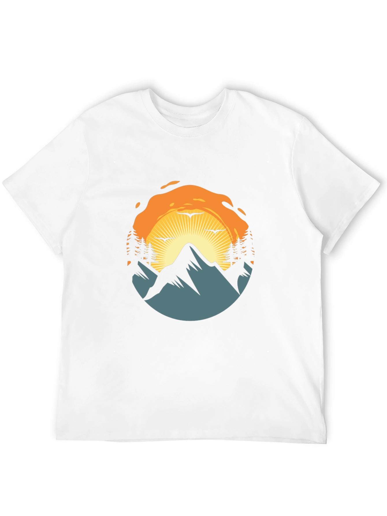 Mountain Sunset Graphic Tee - Nature Adventure Shirt