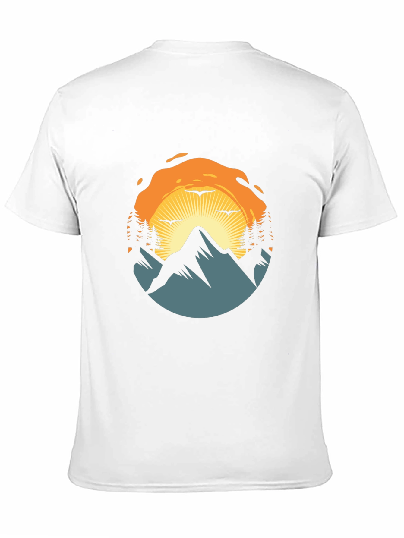 Mountain Sunset Graphic Tee - Nature Adventure Shirt